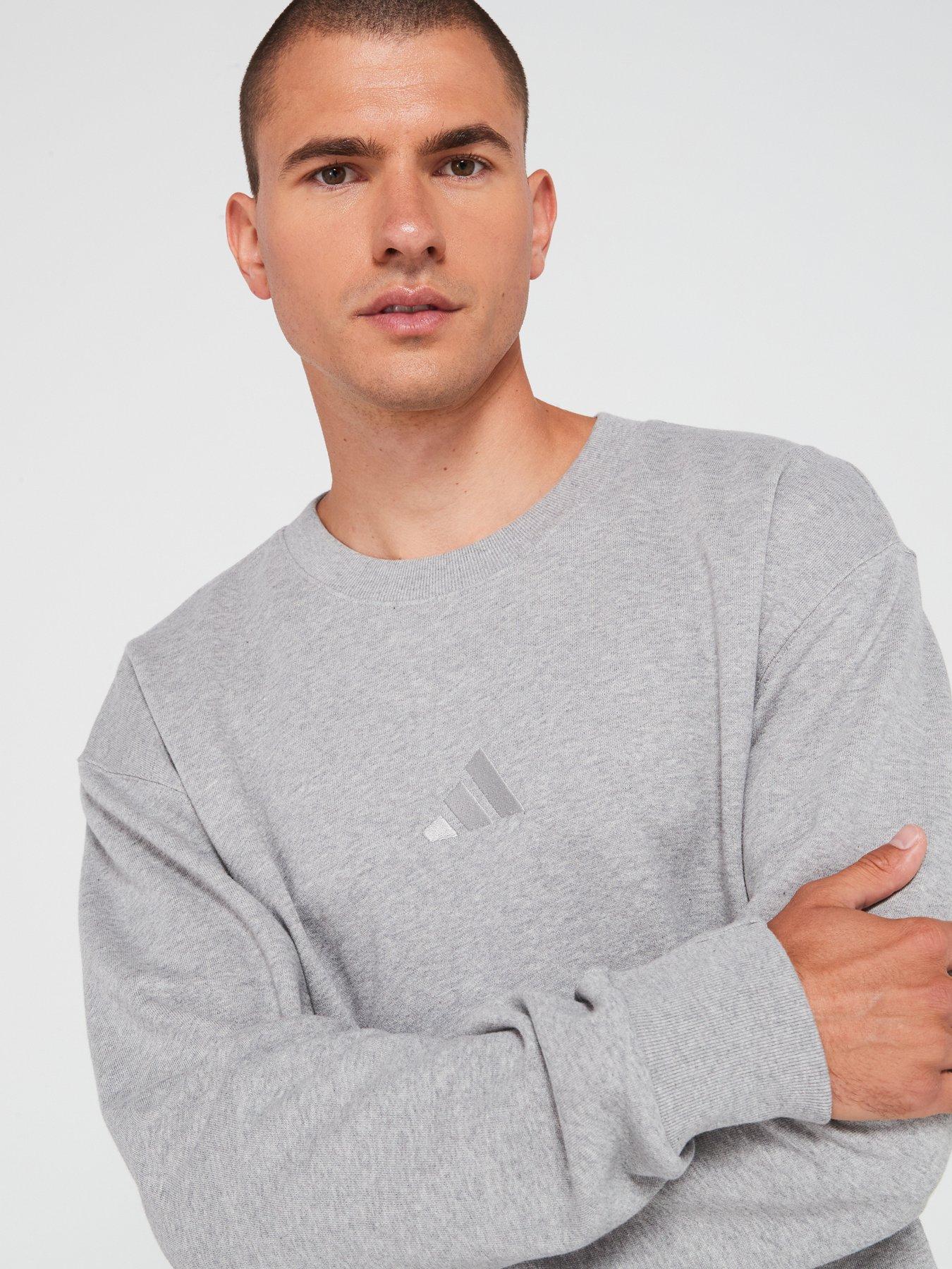 adidas-sportswear-mens-all-season-french-terry-crew-sweatshirt-greyoutfit