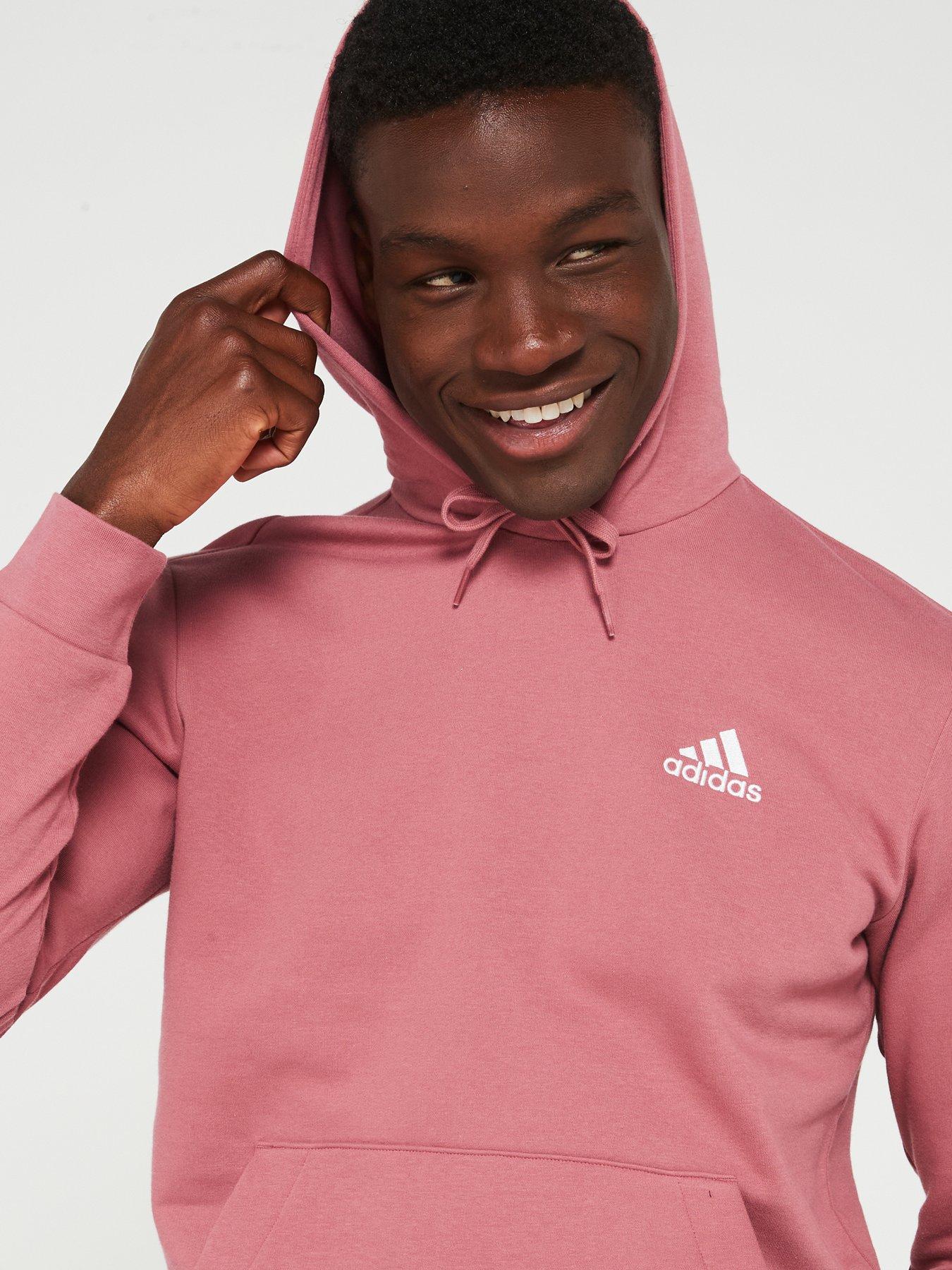 adidas-sportswear-mens-feelcozy-hoodie-pinkoutfit