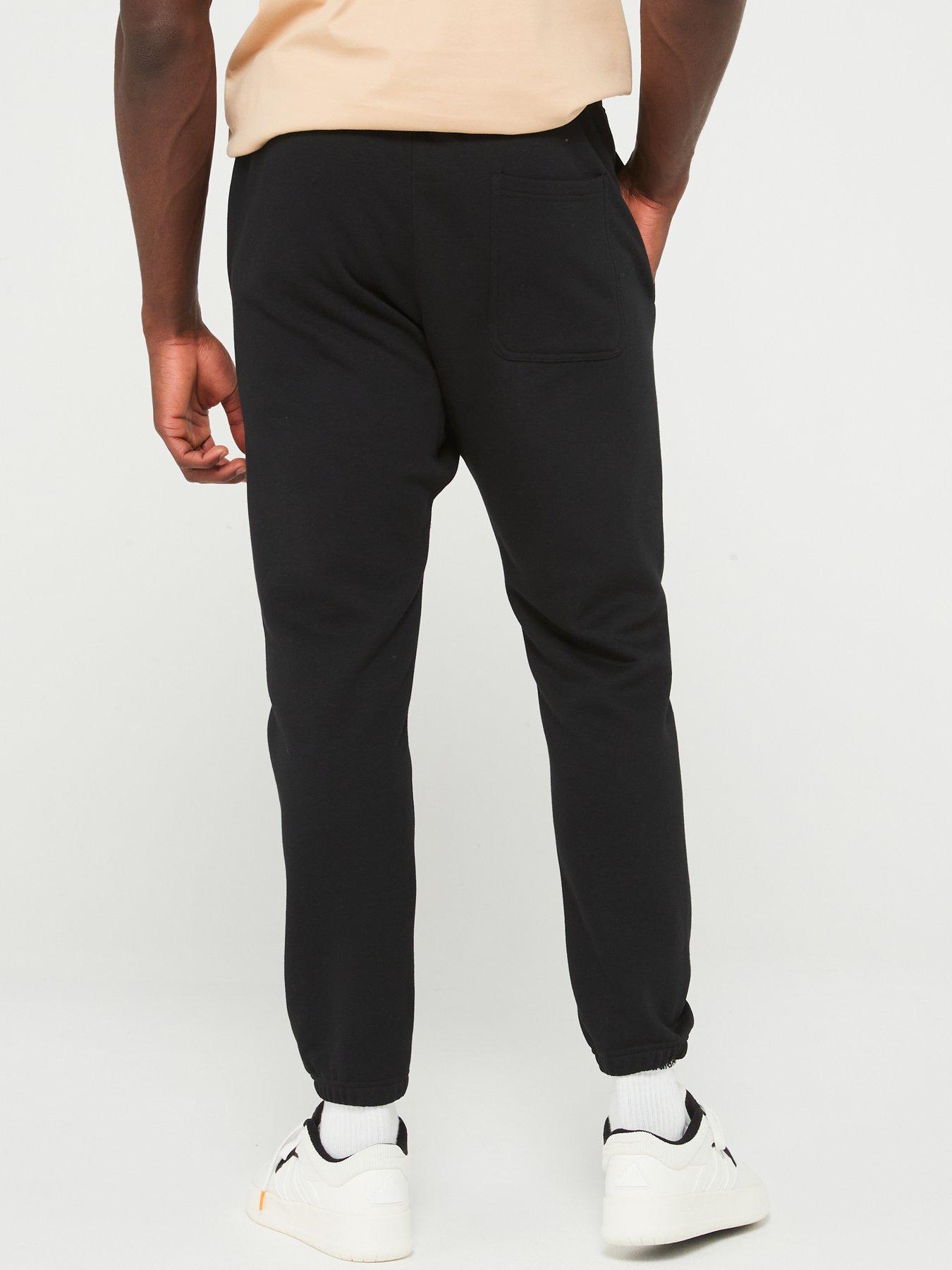 adidas-sportswear-mens-all-season-fleece-cuff-pant-blackstillFront