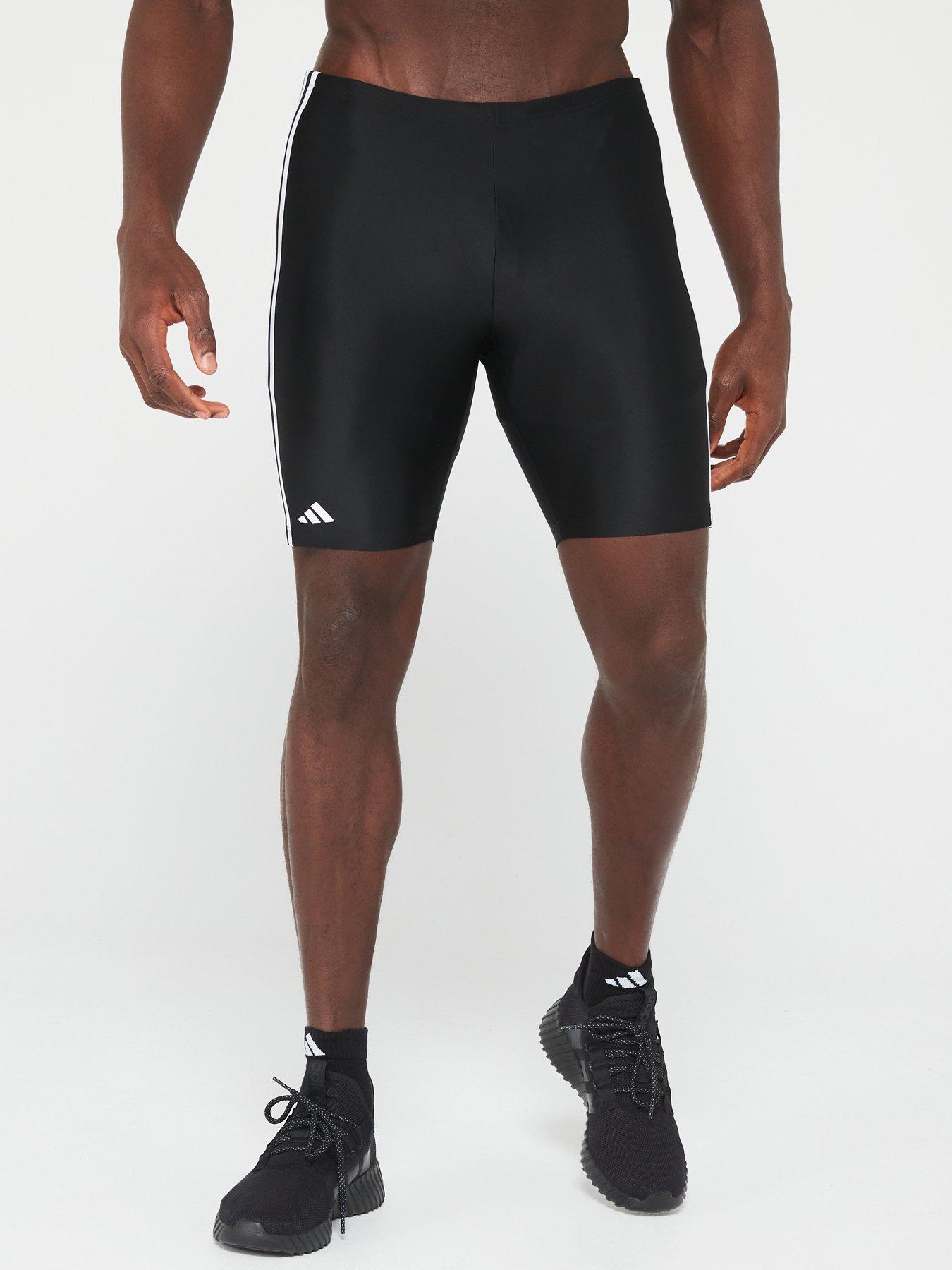 adidas-mens-training-3-stripe-jammer-shorts-blackwhite