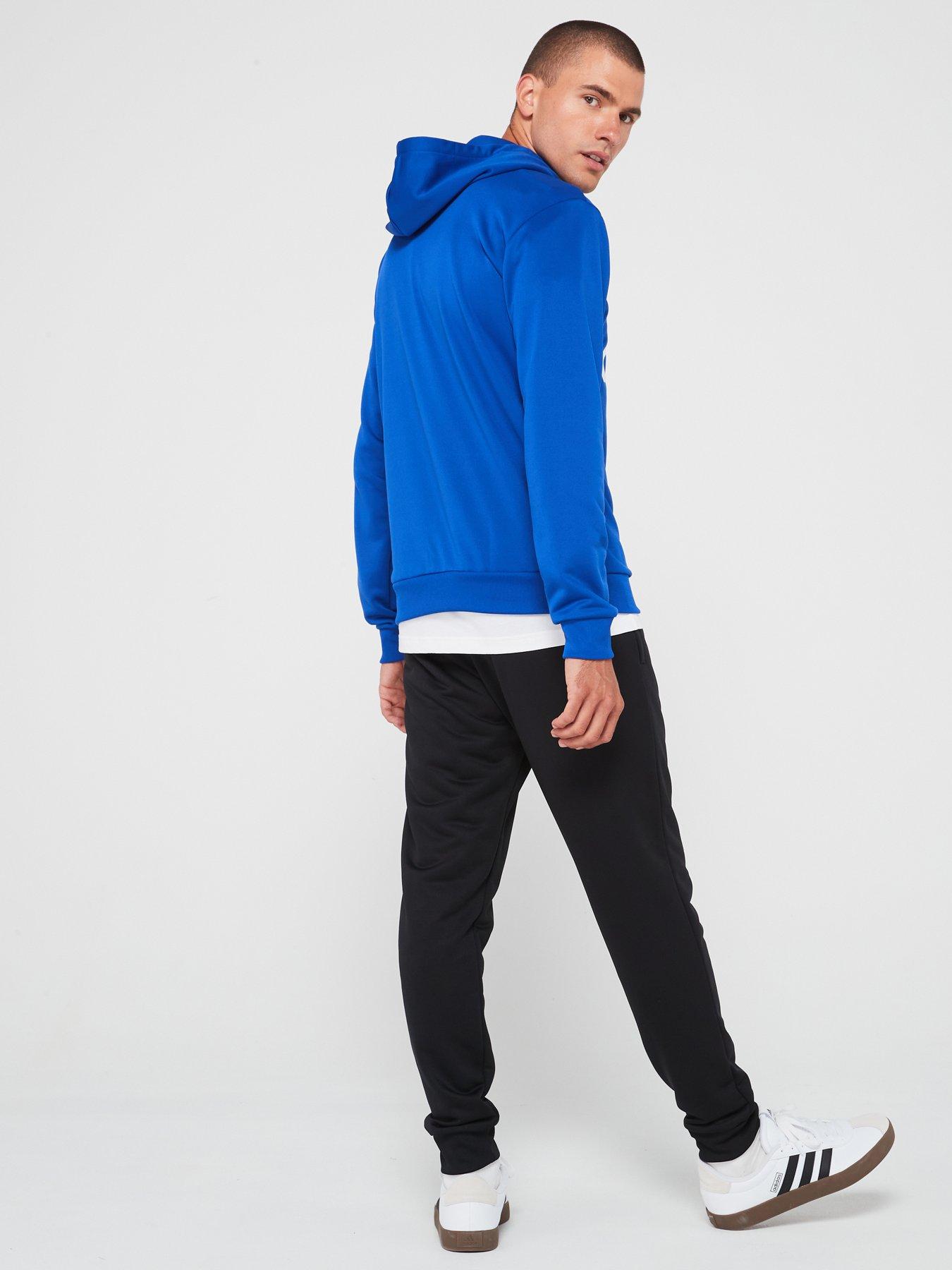 adidas-sportswear-mens-french-terry-hooded-tracksuit-bluestillFront