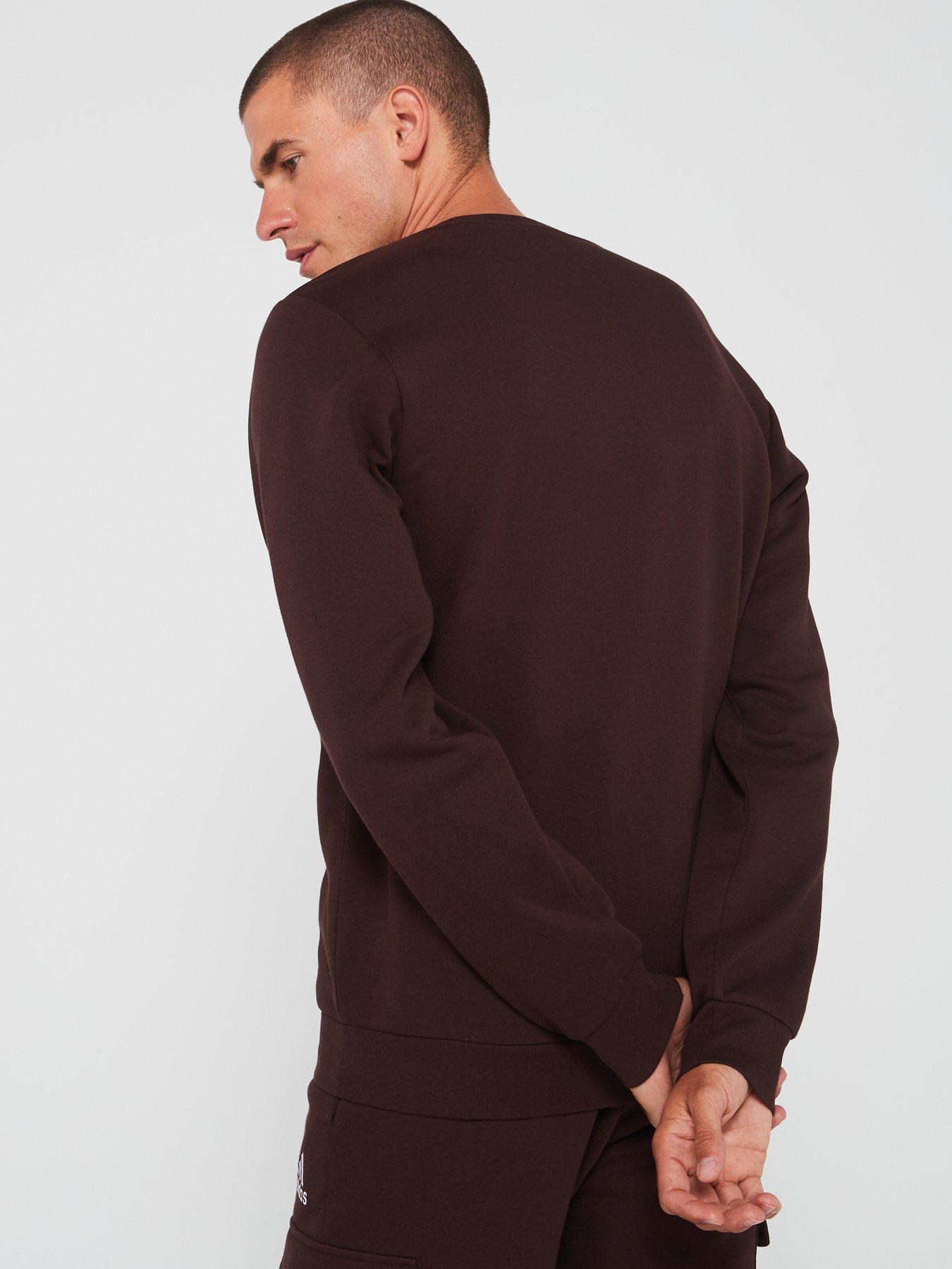 adidas-sportswear-mens-feelcozy-sweat-brownstillFront