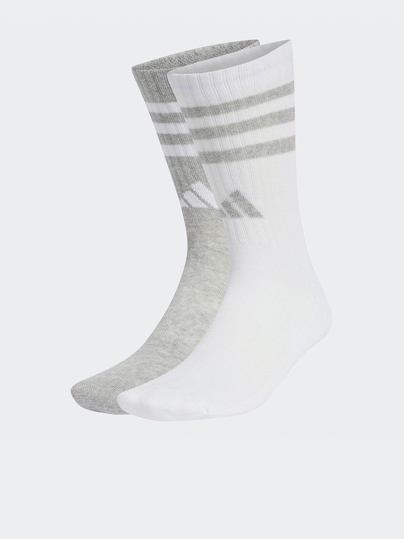 adidas-sportswear-womens-3-stripe-lurex-crew-socks-2-pack-whitegrey