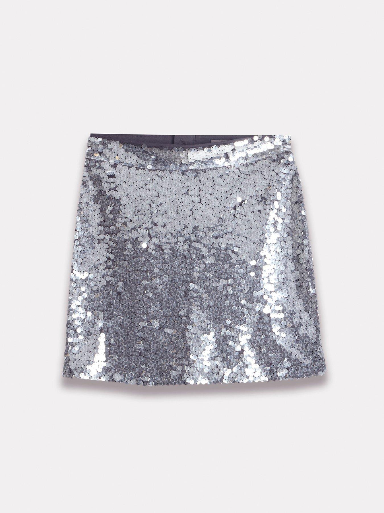 mint-velvet-grey-sequin-mini-skirtdetail