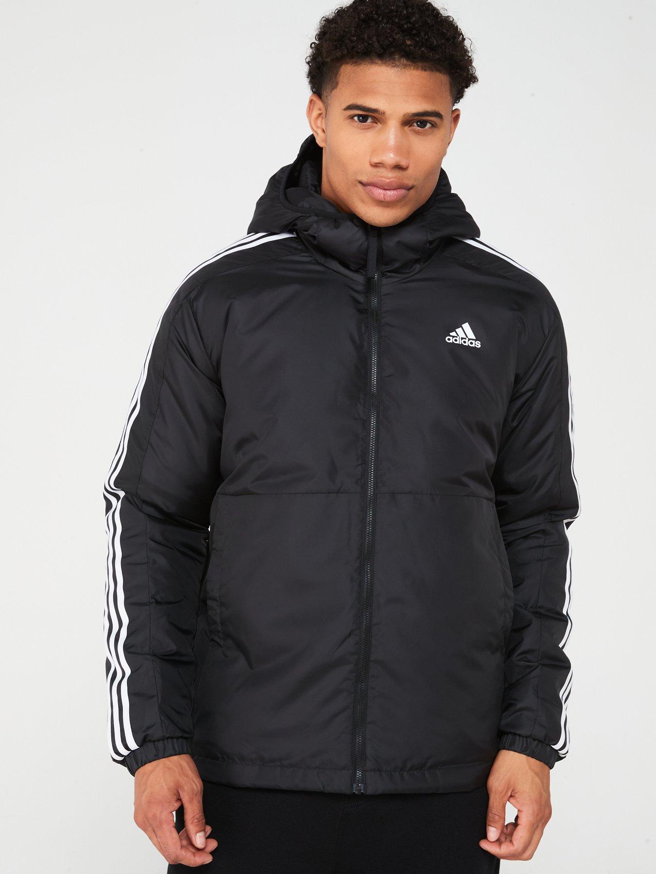 adidas-sportswear-mens-essentials-3-stripe-insulation-hooded-jacket-blackdetail