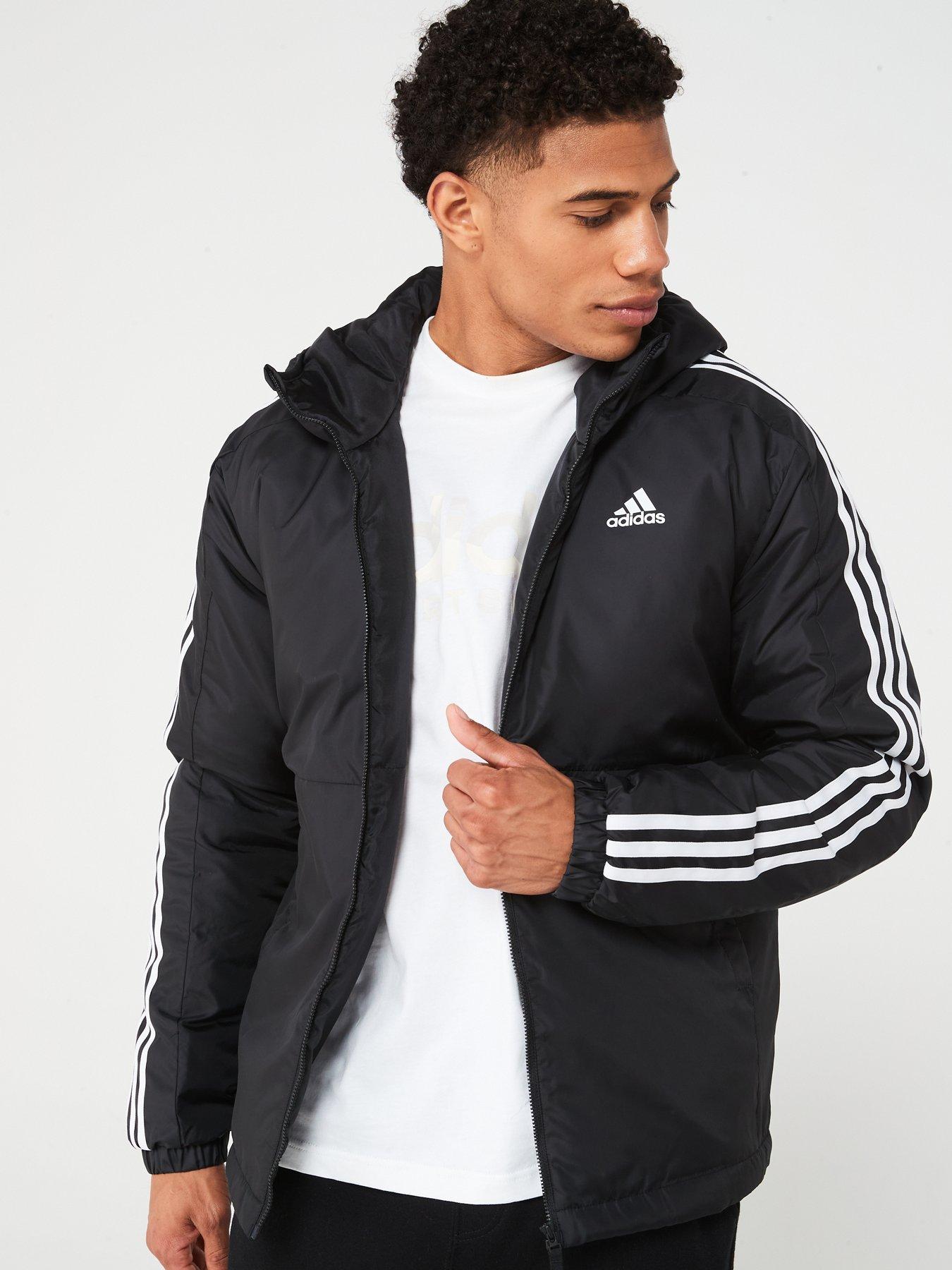 adidas Sportswear Mens Essentials Stripe Insulation Hooded