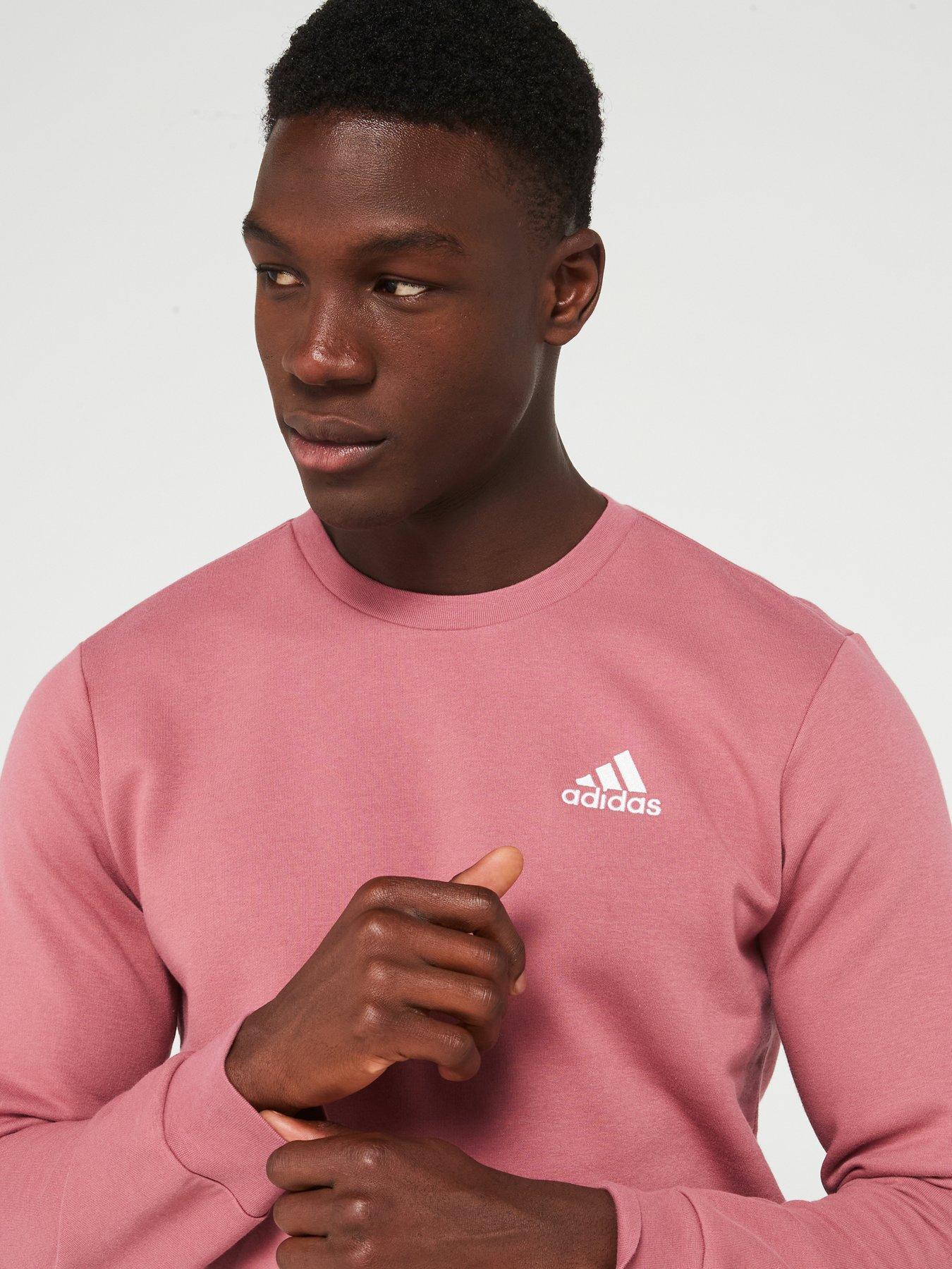 adidas-sportswear-mens-feelcozy-sweat-pinkoutfit