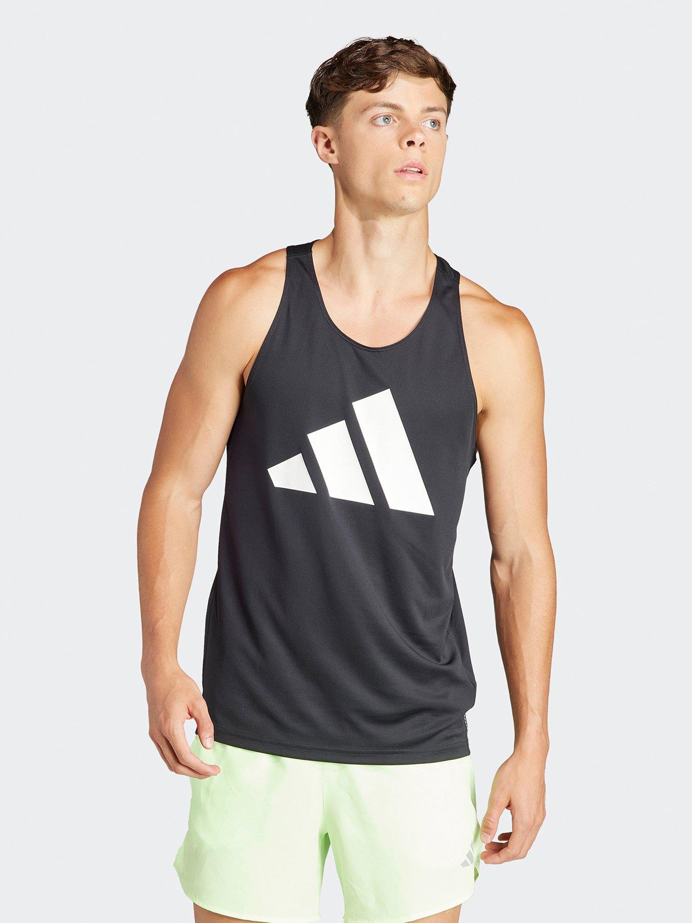 adidas Mens Running Run It Tank - Black/White