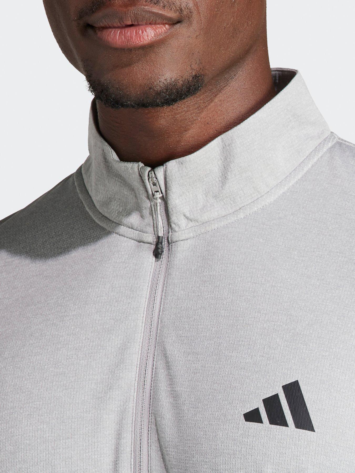 adidas-mens-train-essentials-14-zip-top-greydetail