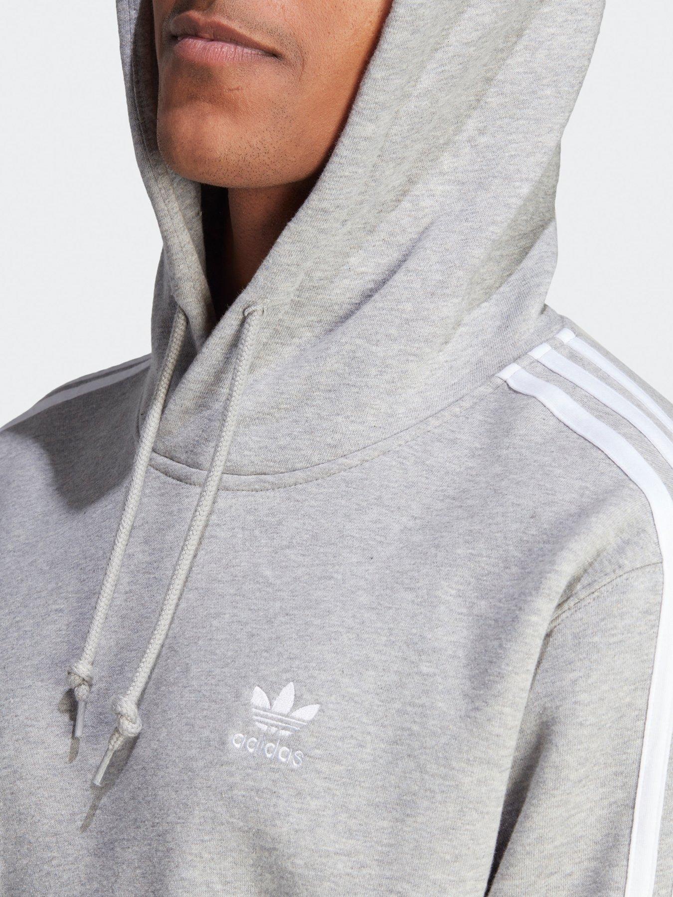 adidas-originals-mens-3-stripes-hoodie-greyoutfit