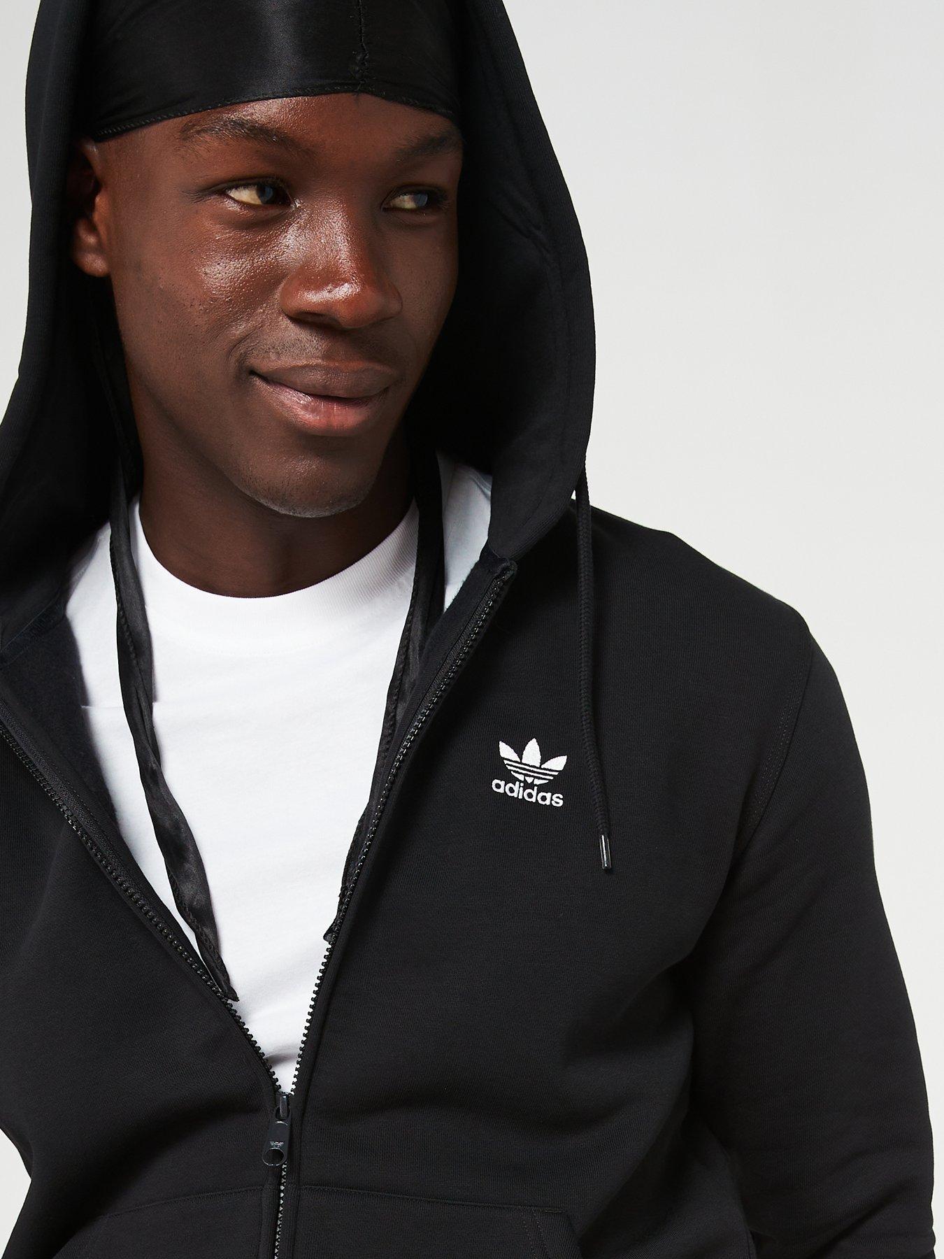 adidas-originals-mens-essentials-full-zip-hoodie-blackoutfit