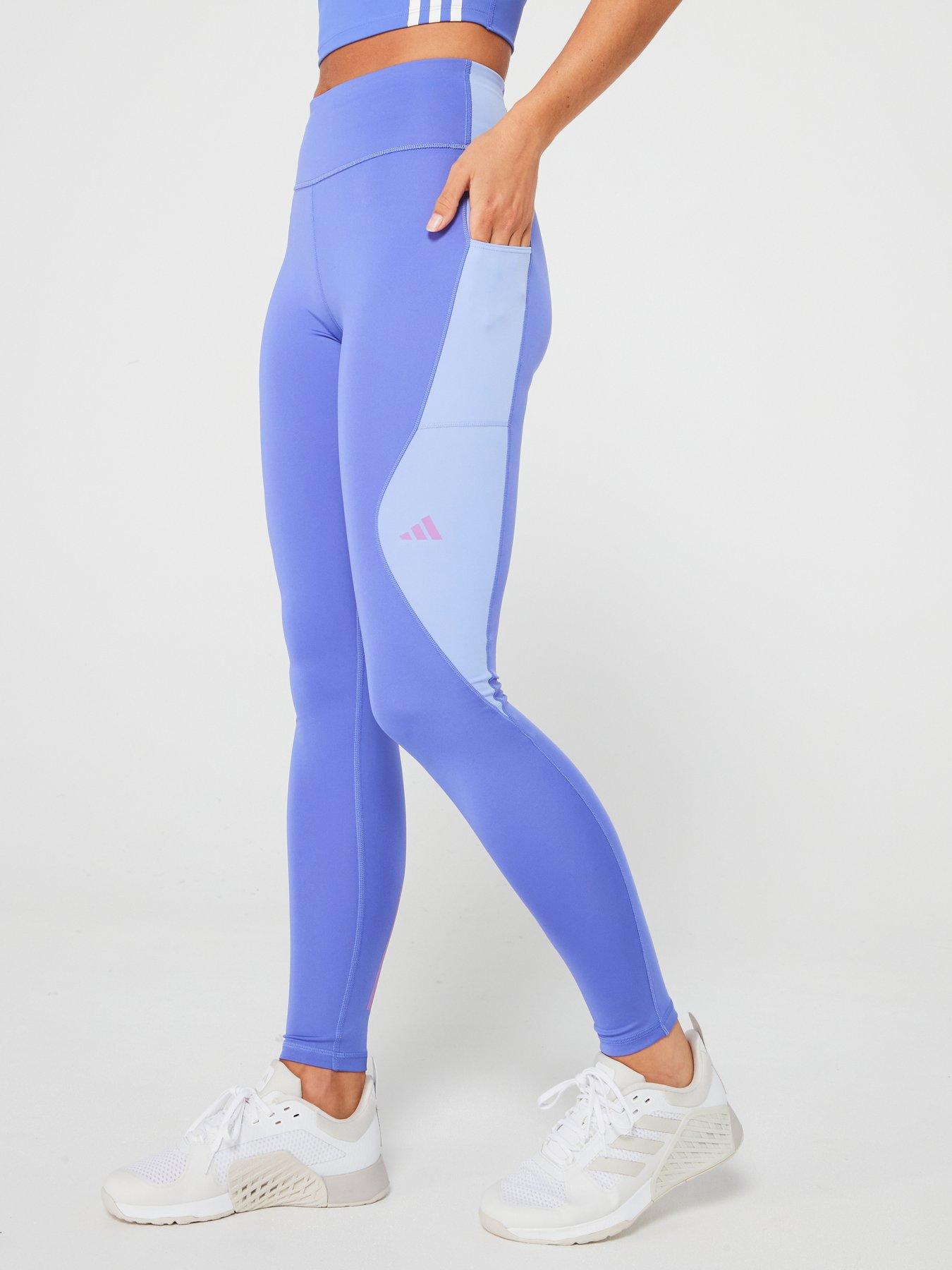 adidas-womens-running-own-the-run-colourblock-tights-bluefront