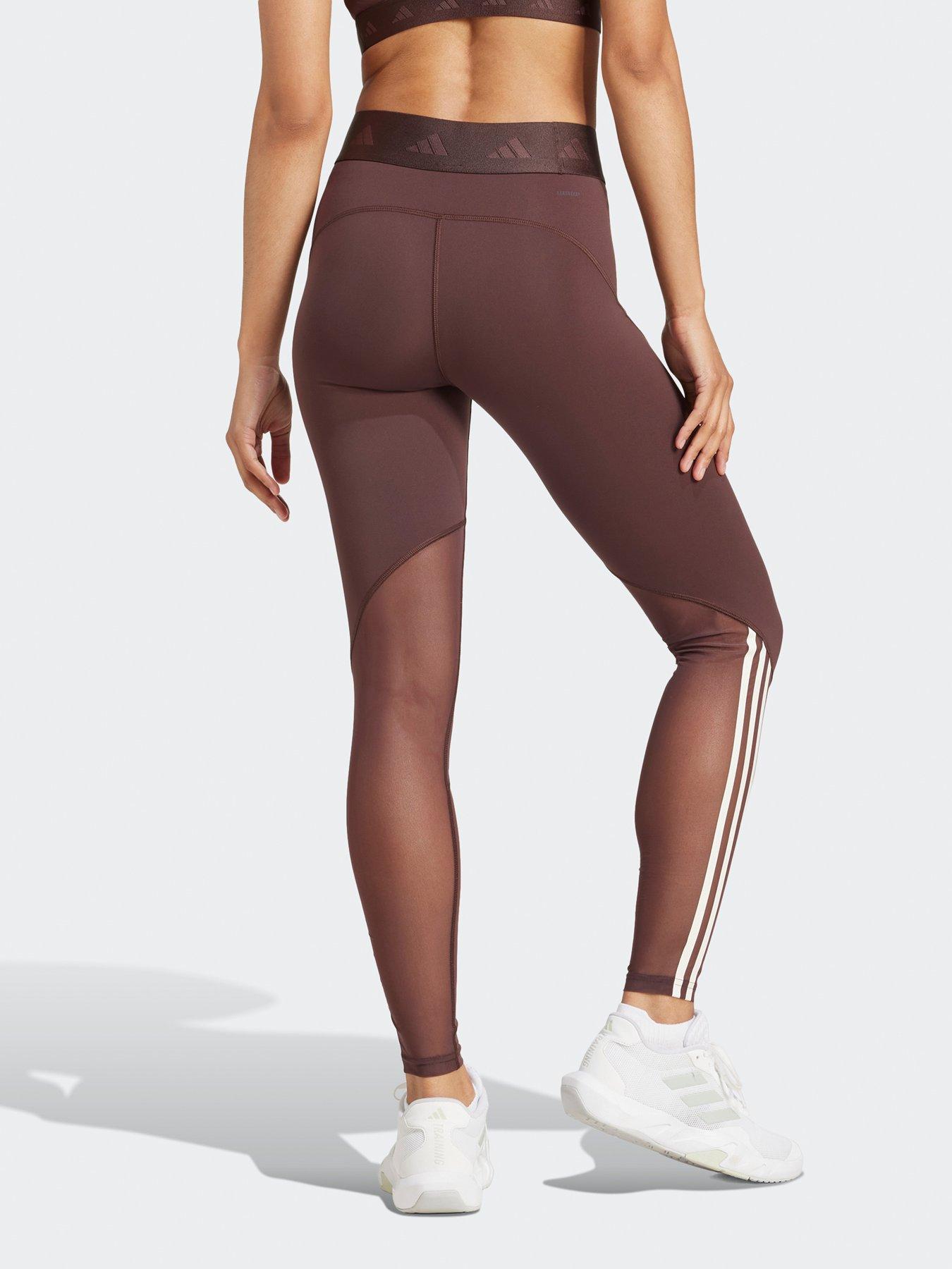 adidas-womens-training-hyperglam-tights-brownstillFront