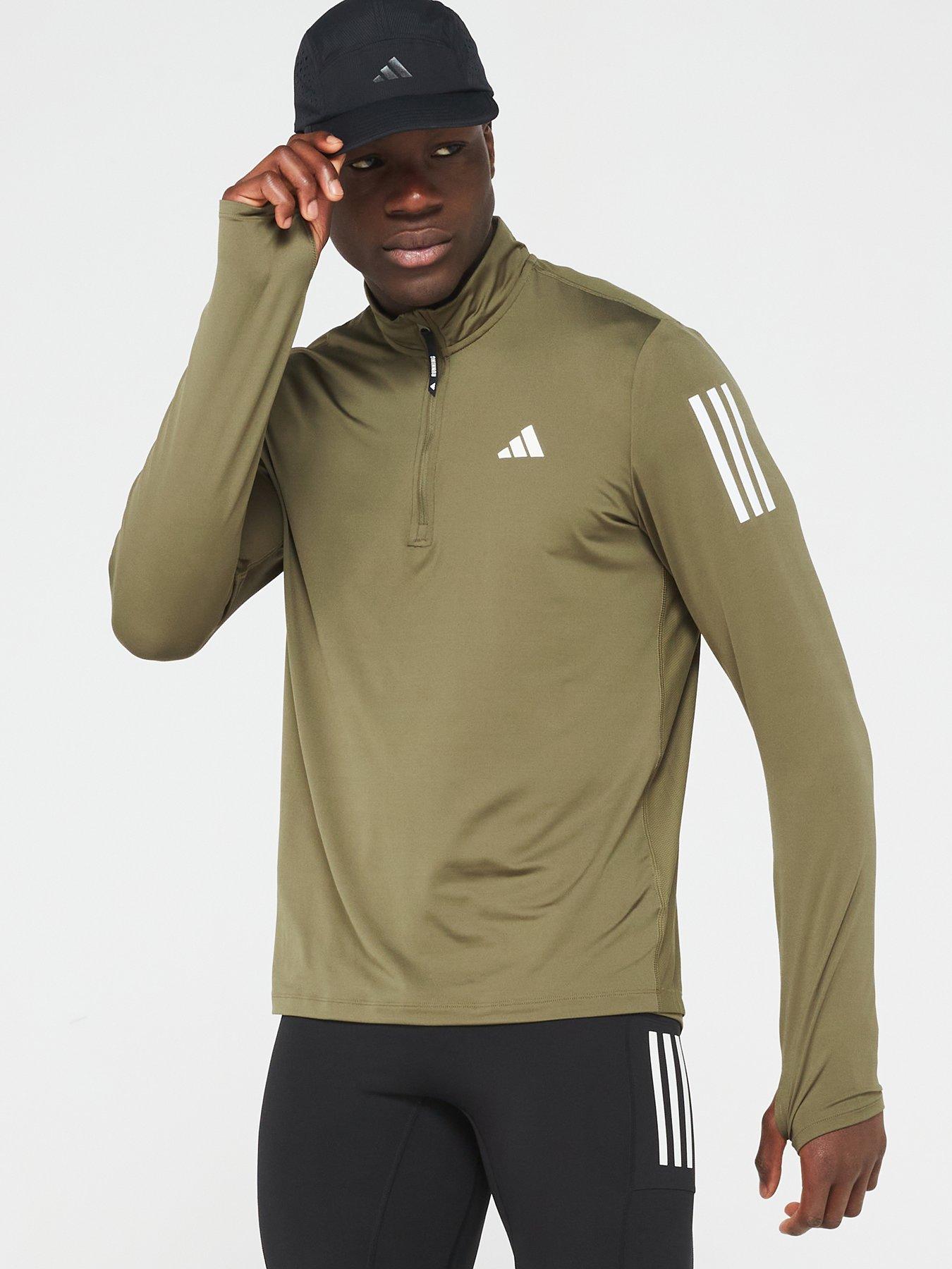 adidas-mens-running-own-the-run-12-zip-khakifront