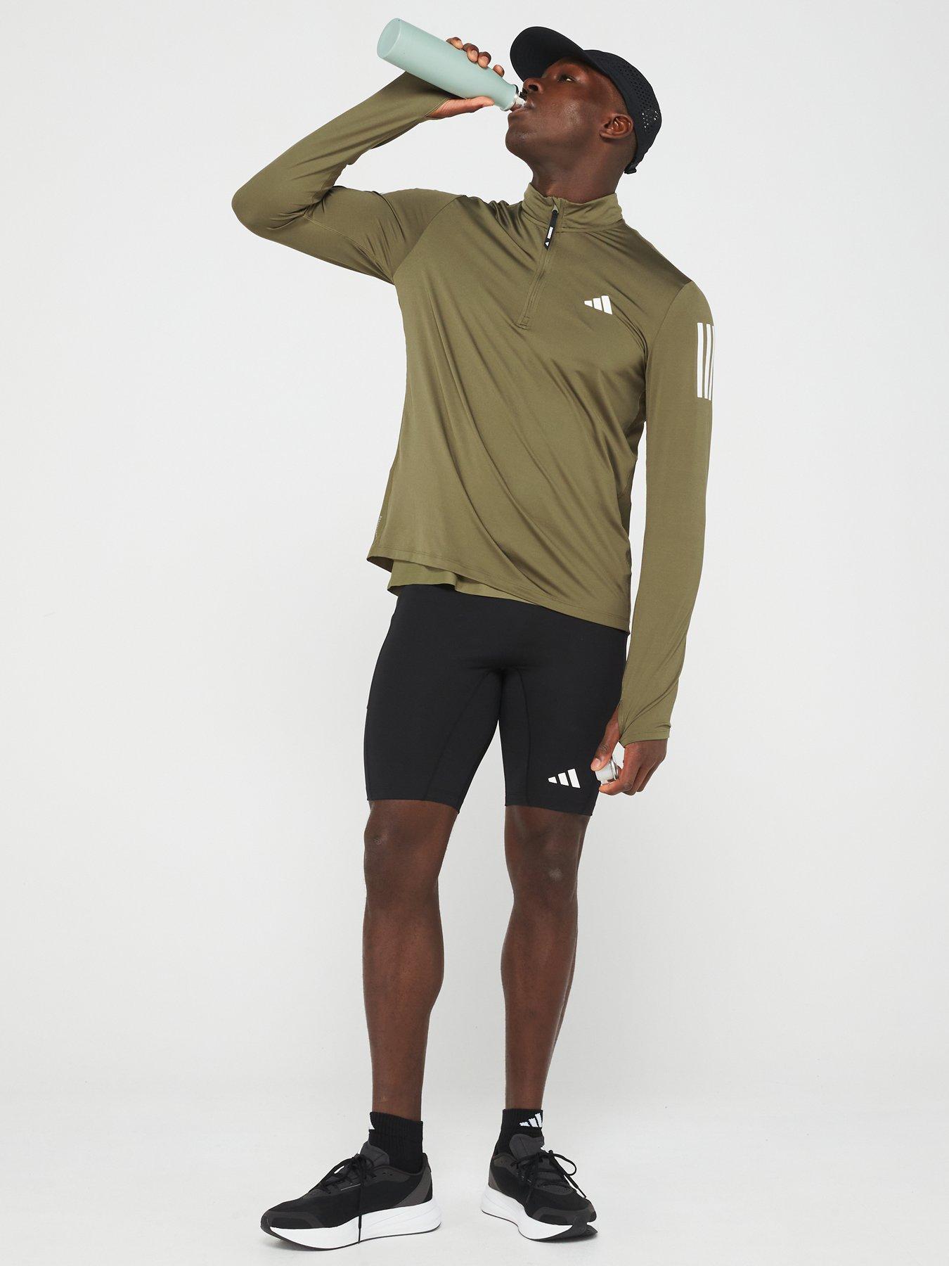 adidas-mens-running-own-the-run-12-zip-khakioutfit