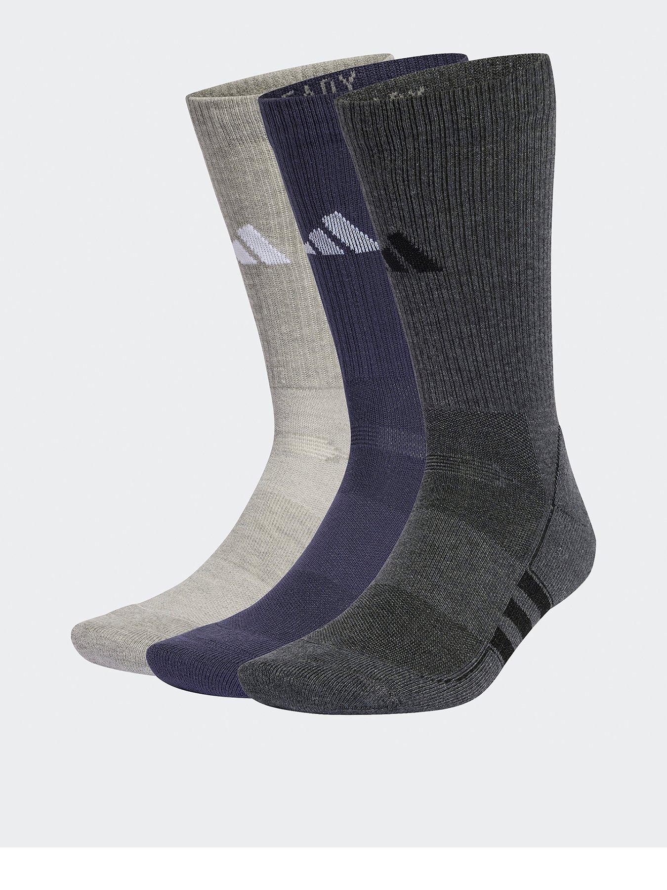 Image of adidas Unisex Adult Training Cushioned Crew 3pk Socks - Multi