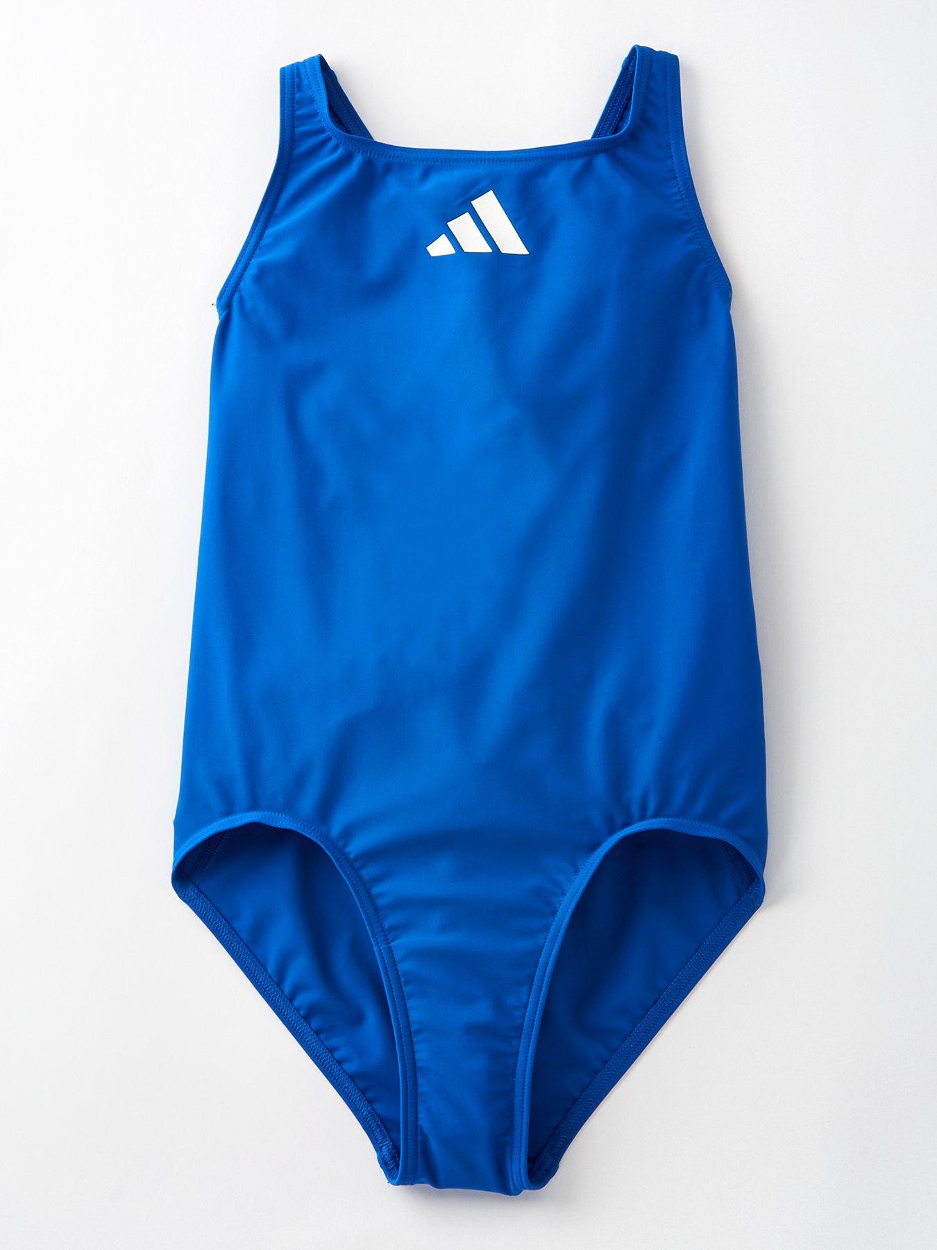 adidas-junior-girls-training-3-bar-logo-swimsuit-blue