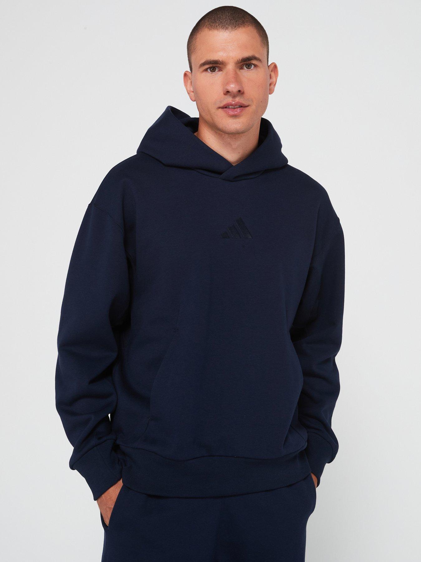 Mens navy adidas hoodie sale