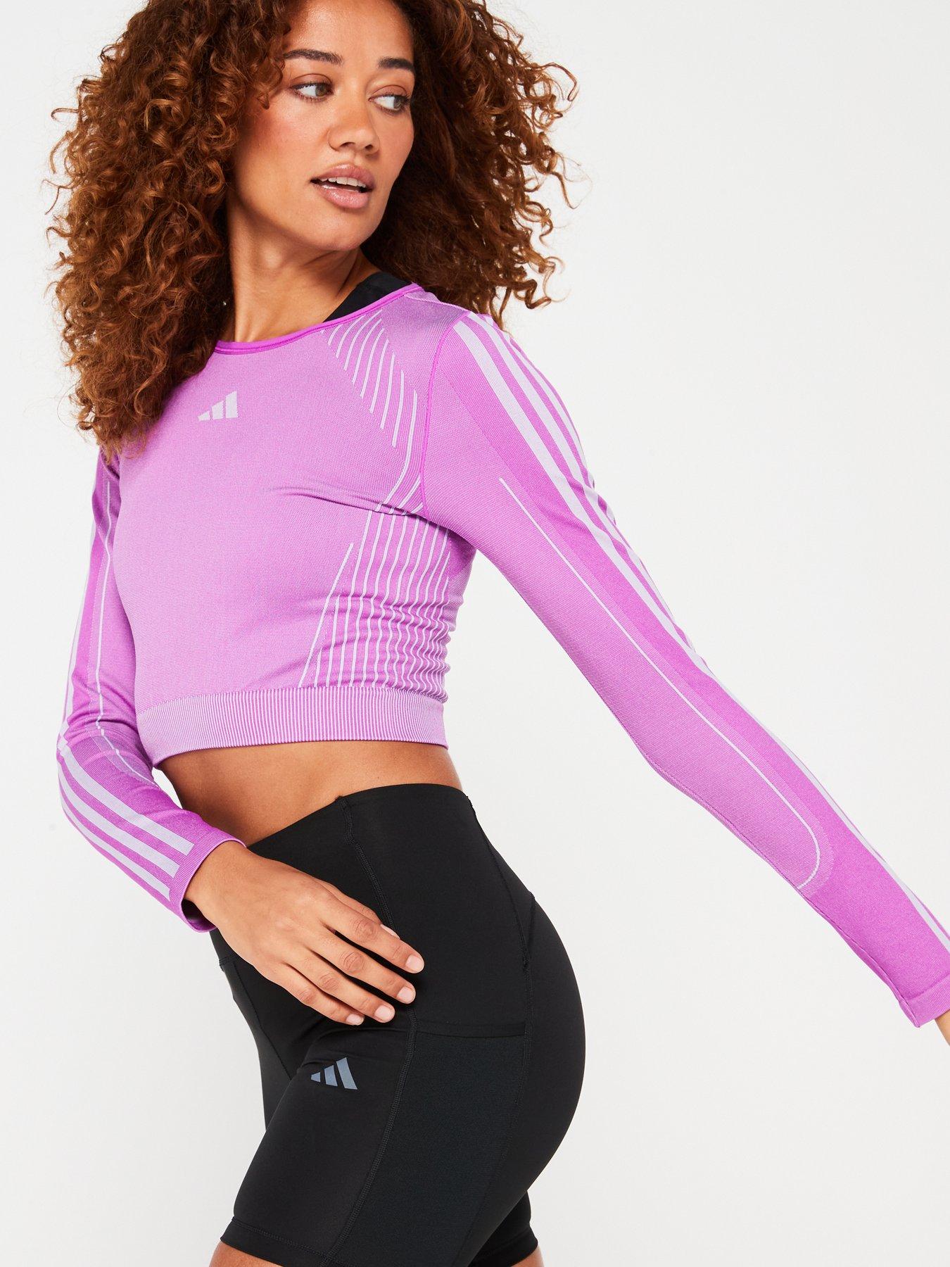 adidas-womens-training-knitted-long-sleeve-crop-top-purpledetail