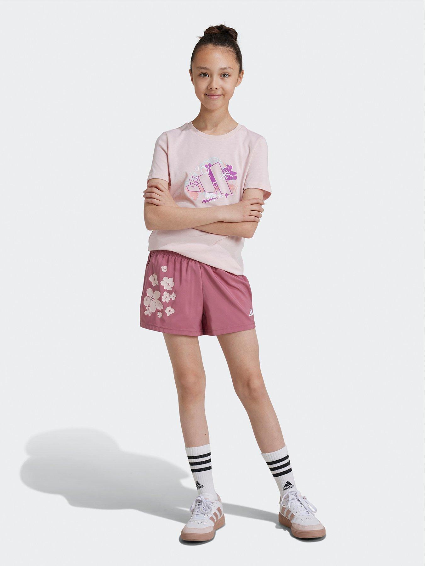 adidas-junior-girls-train-essentials-printed-shorts-multifront