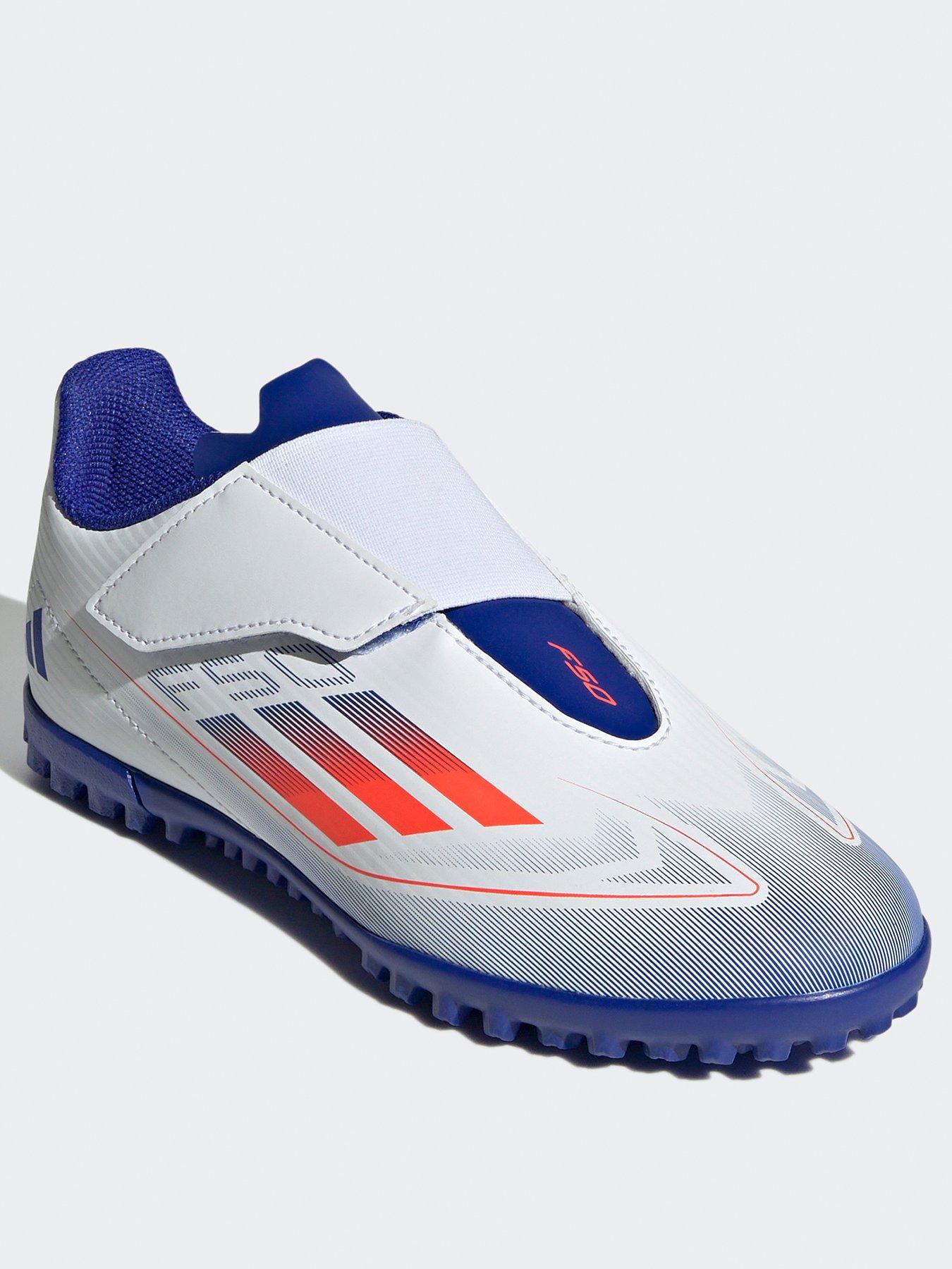 adidas-junior-f50-club-velcro-astro-turf-football-boot--whitestillFront