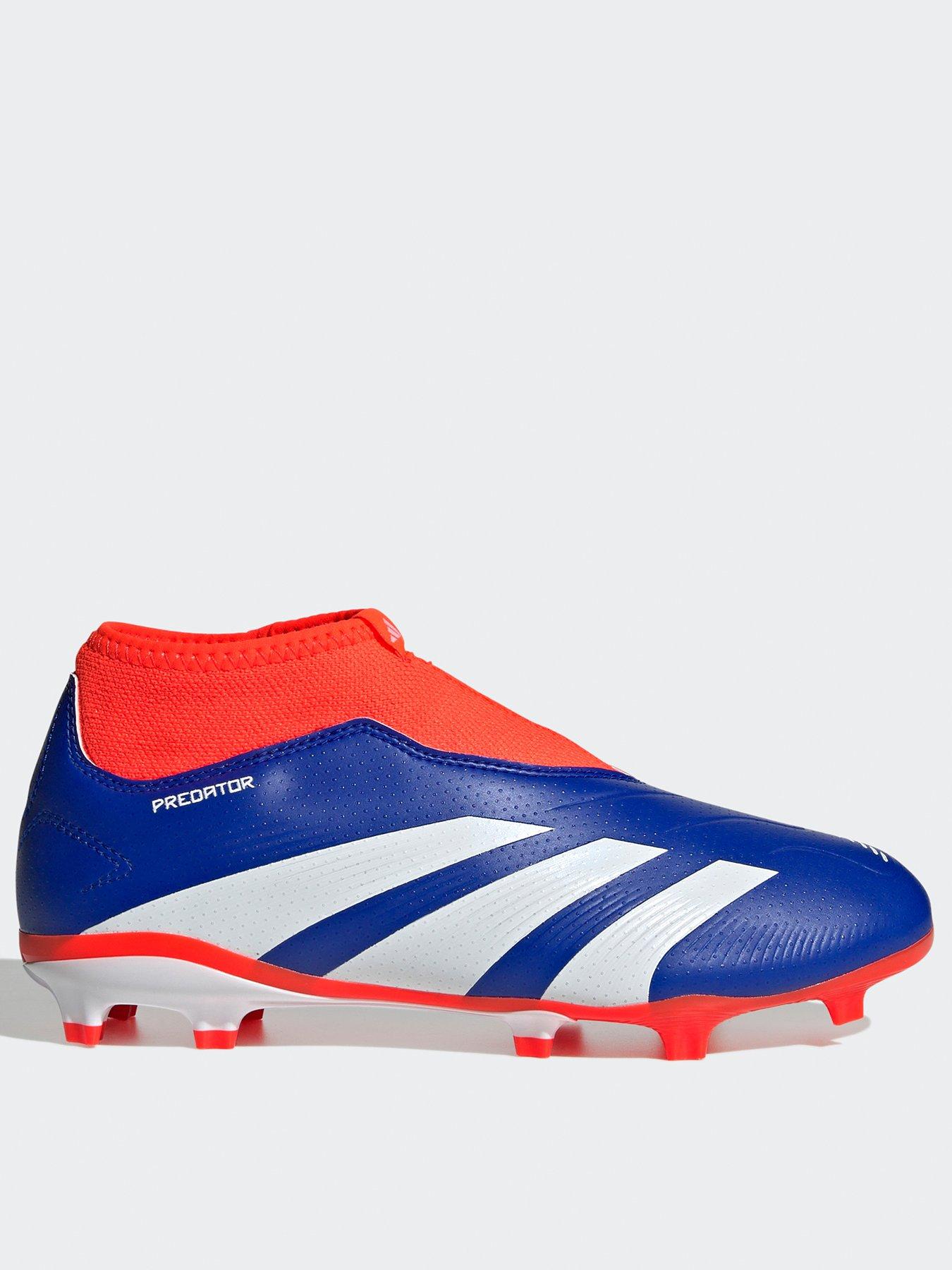 adidas Junior Predator League Laceless Firm Ground Football Boot - Blue