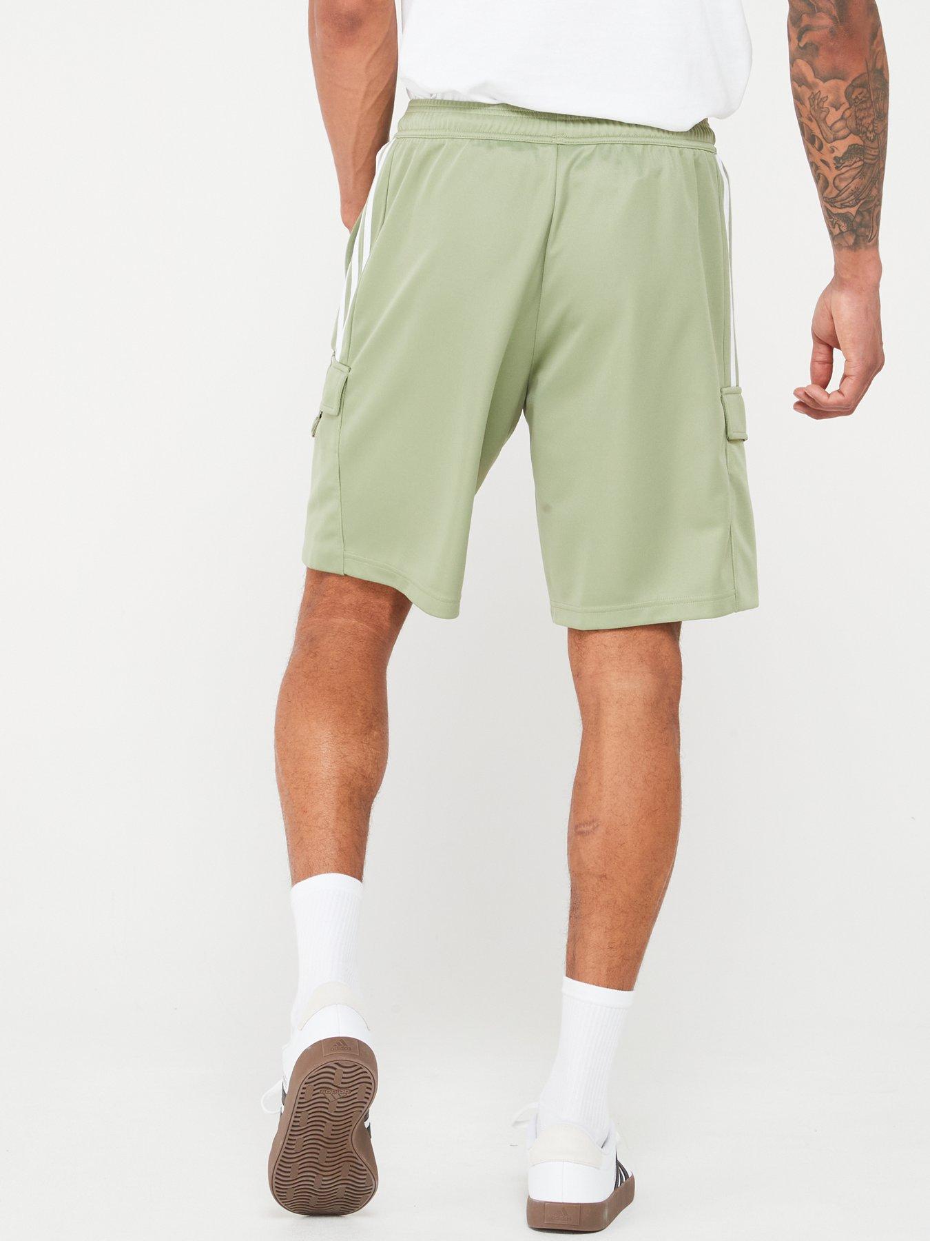 adidas-sportswear-mens-tiro-cargo-short-greenwhitestillFront