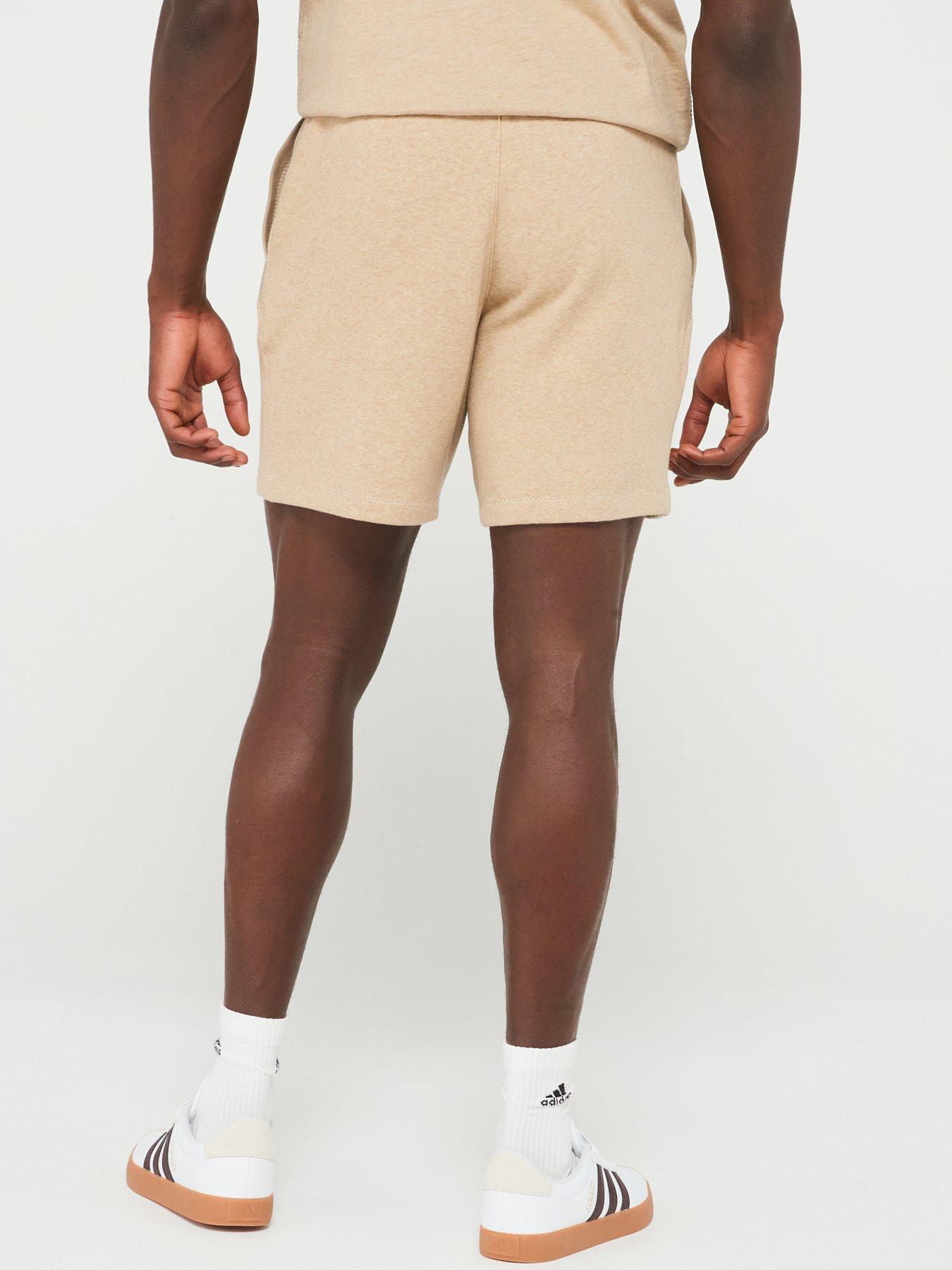 adidas-sportswear-mens-melange-short-brownstillFront