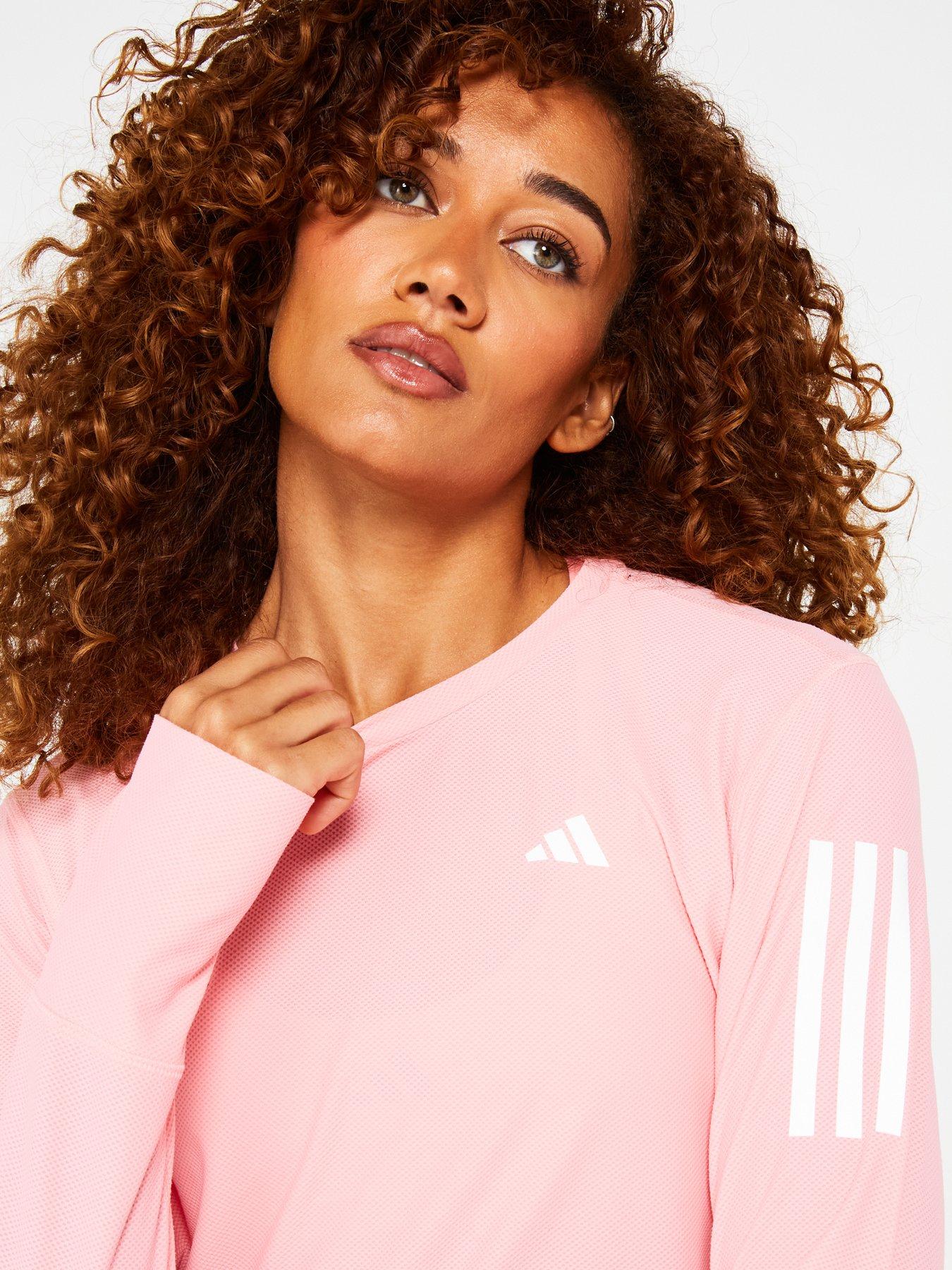 adidas-womens-running-own-the-run-long-sleeve-t-shirt-pinkoutfit