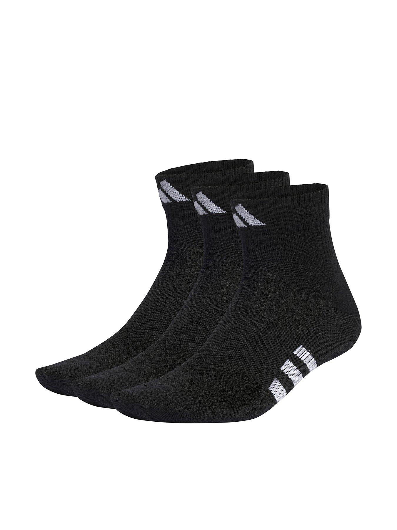 Image of adidas Unisex Adult Training Light Mid 3pk Socks - Black
