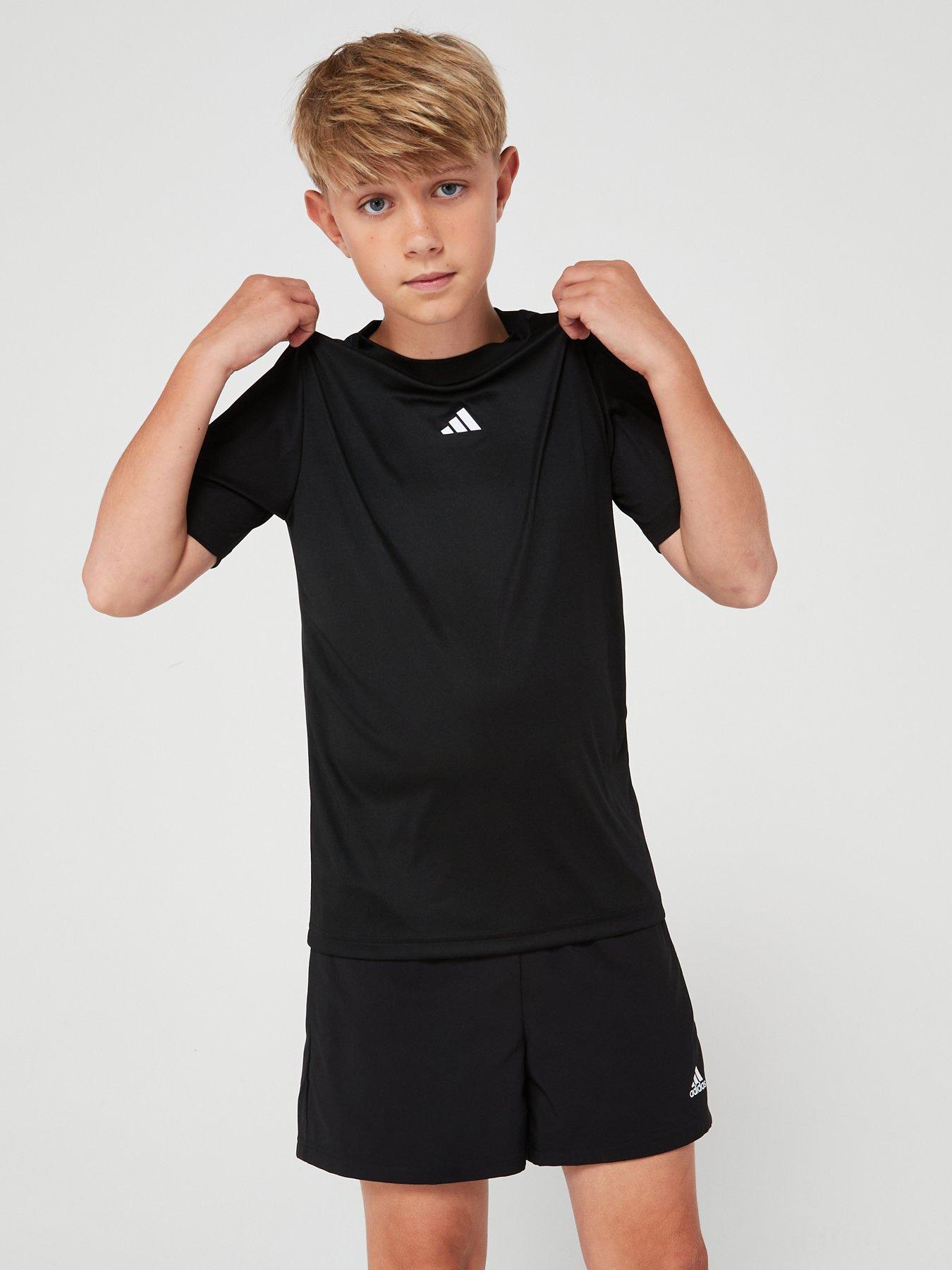 adidas-junior-boys-train-essentials-t-shirt-blackwhite