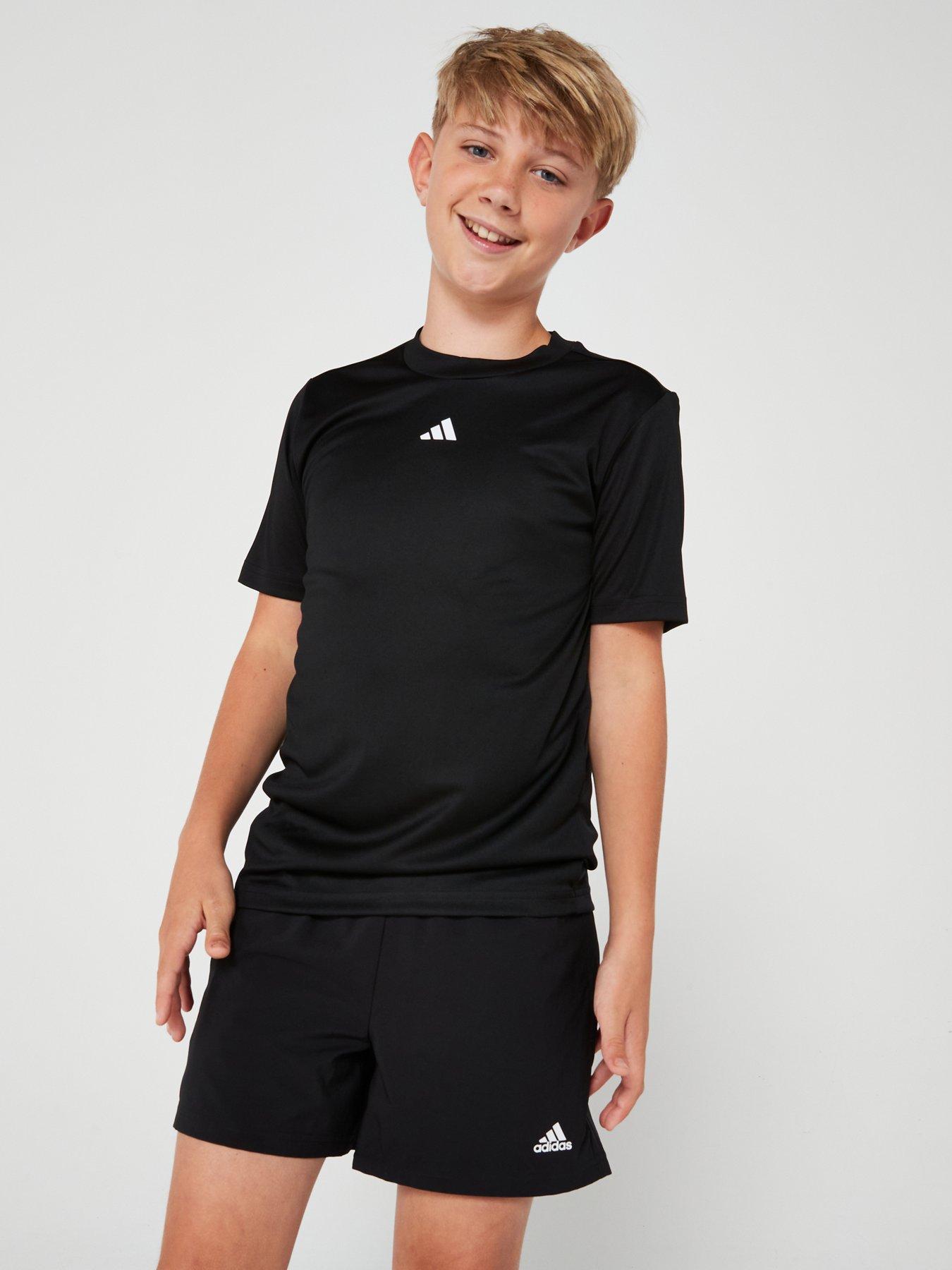 adidas-junior-boys-train-essentials-t-shirt-blackwhitedetail