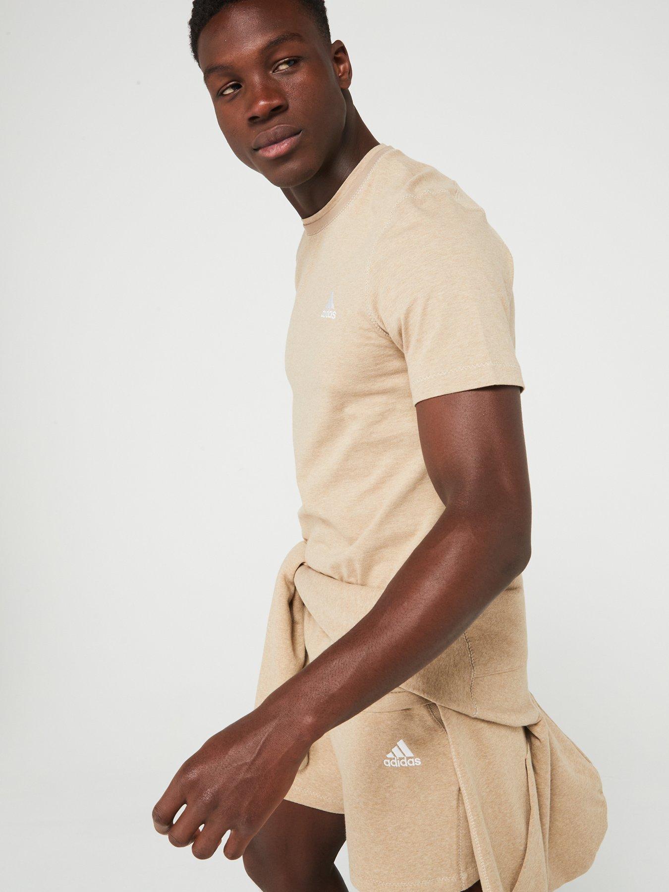 adidas-sportswear-mens-melange-tee-brownoutfit