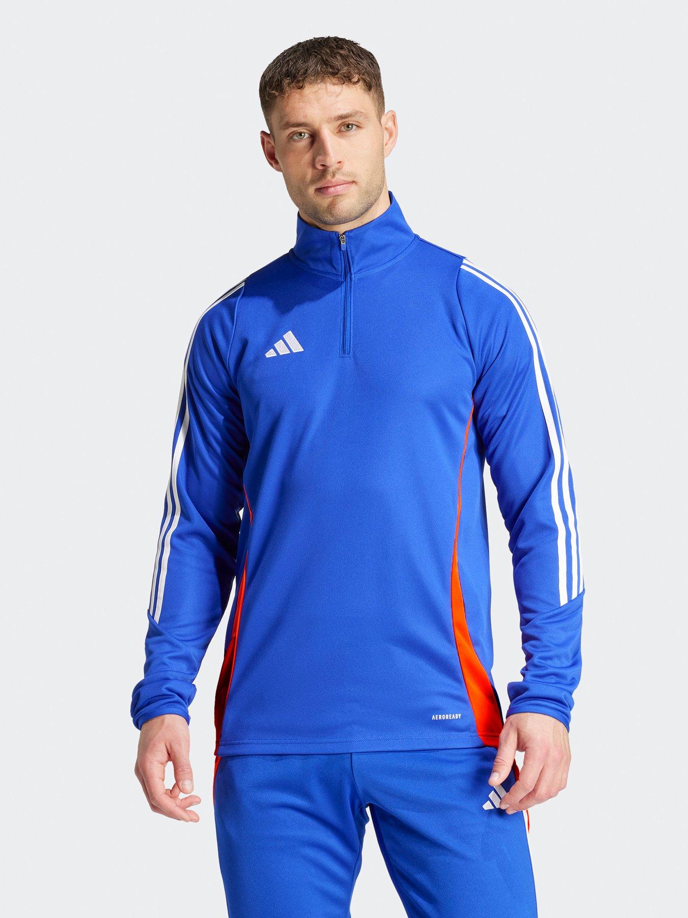 undefined Mens Tiro 24 Training Track Top -white/blue