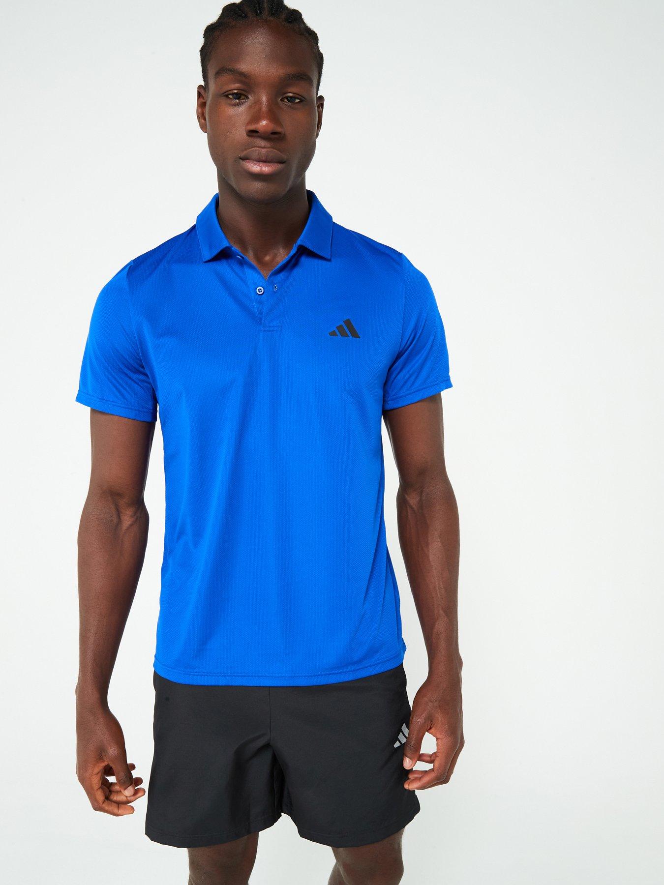 adidas-mens-train-essentials-polo-top-blue