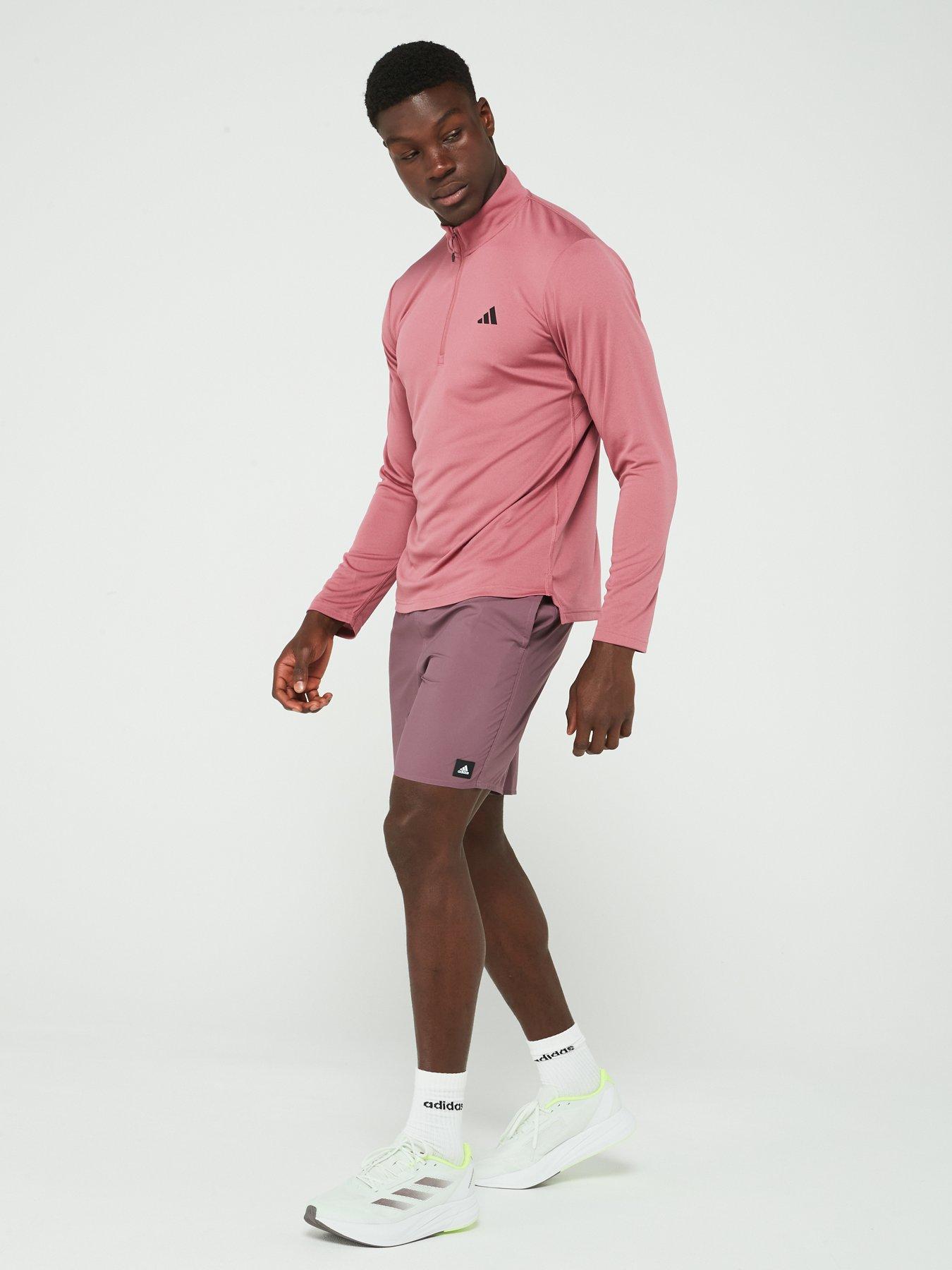 adidas-mens-train-essentials-14-zip-top-dark-pinkback