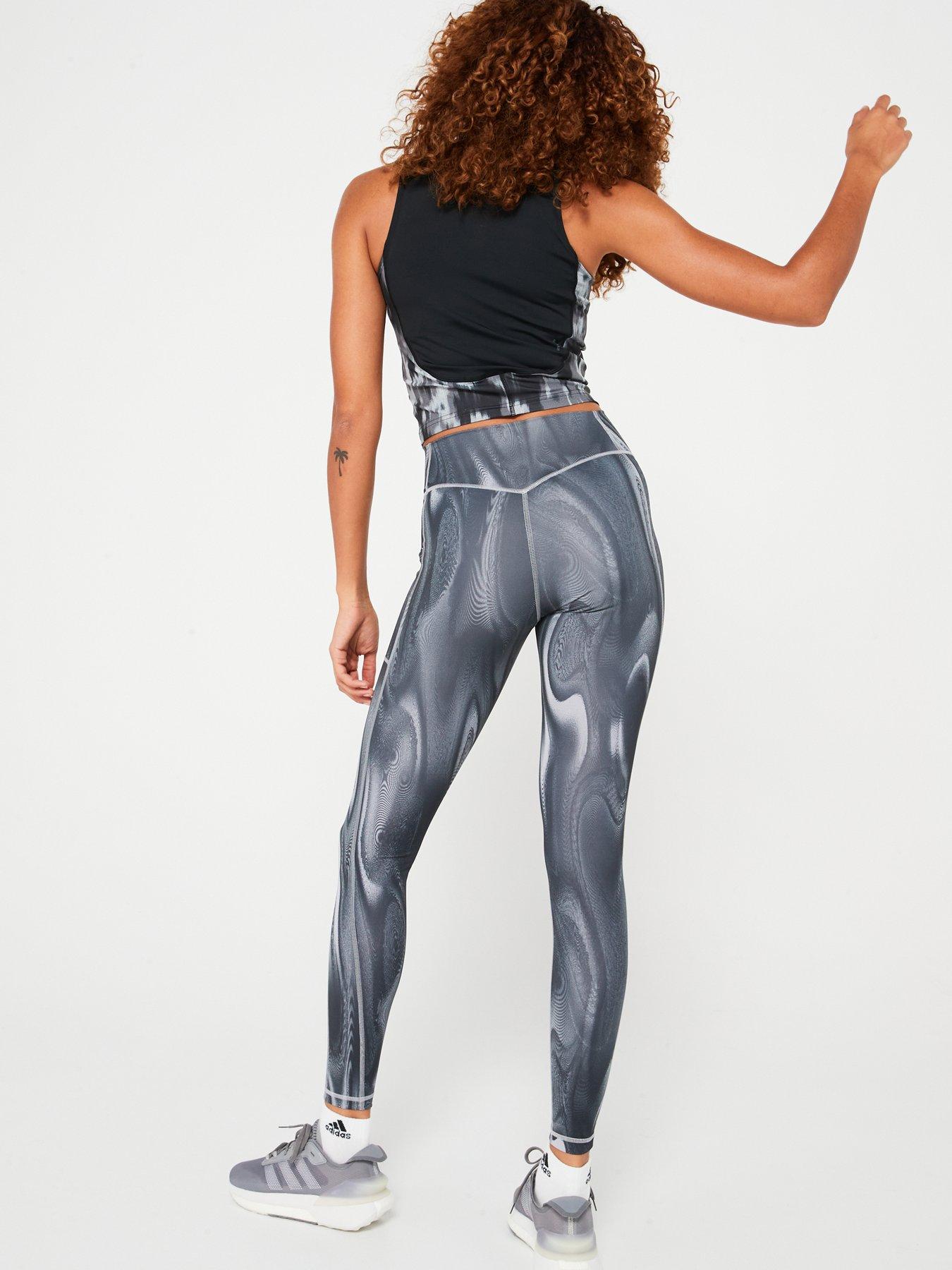 Image 5 of 6 of adidas Womens Training Flower Print Tank - Black