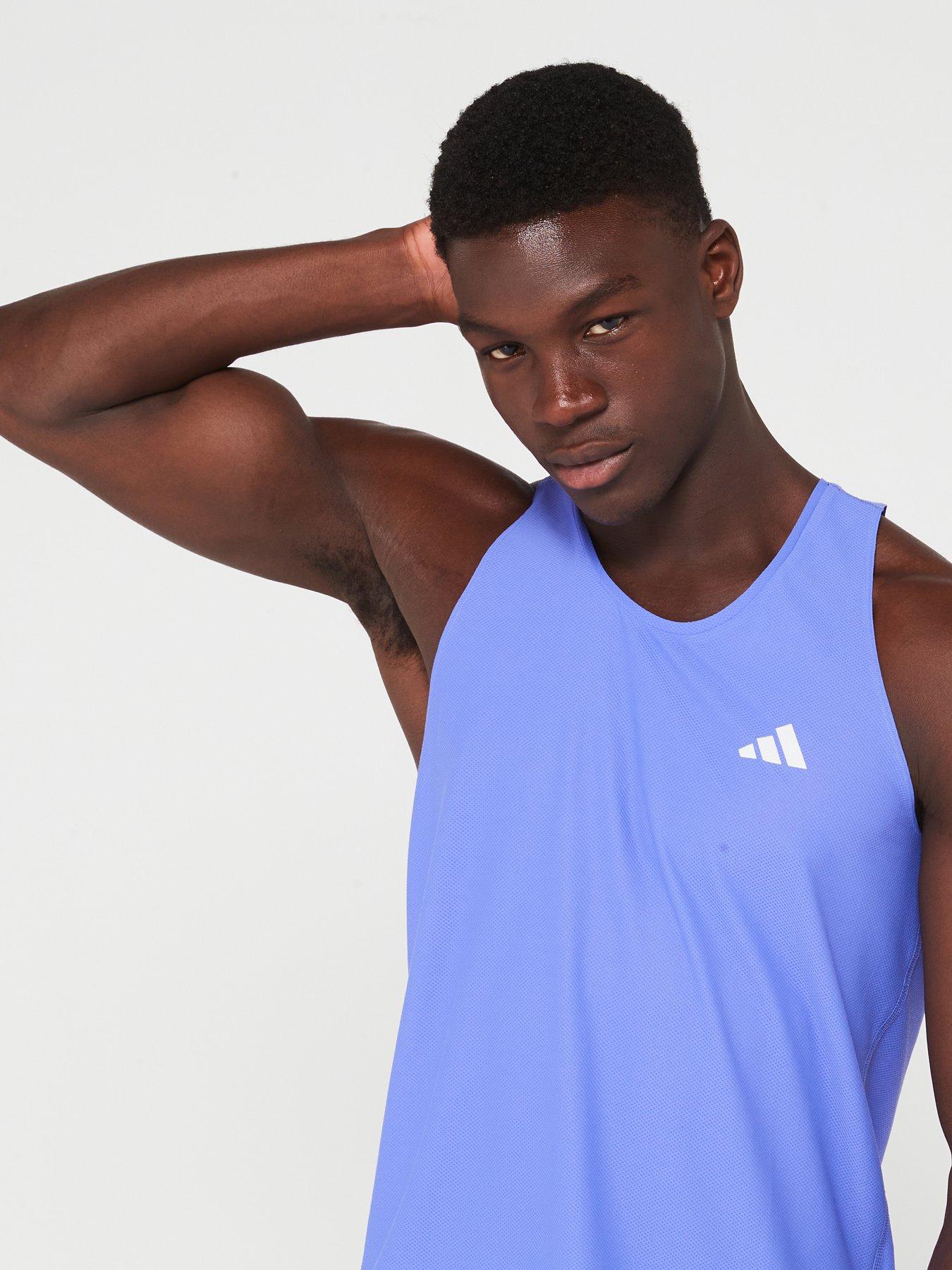 adidas-mens-running-own-the-run-tank-blueoutfit