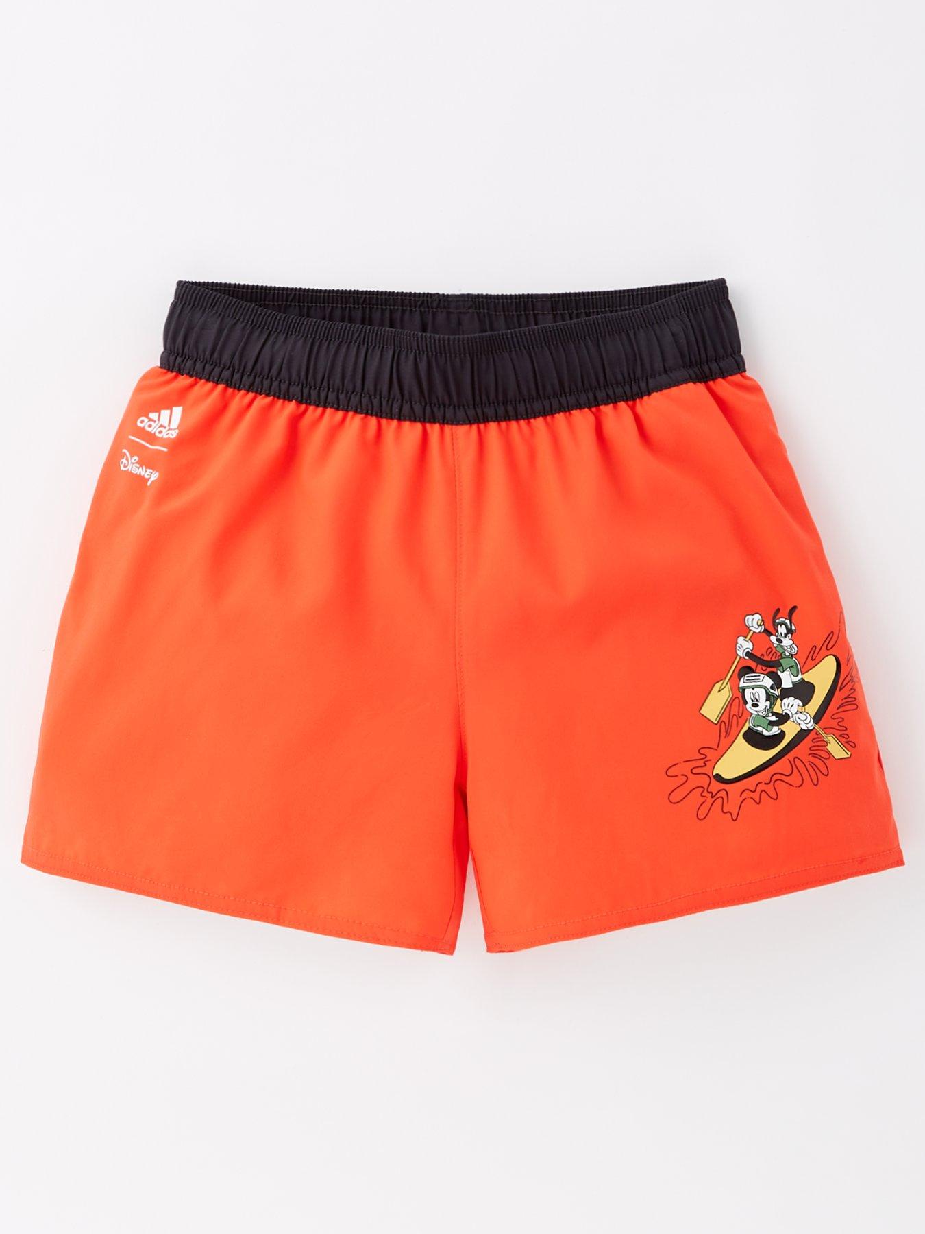 adidas-kids-boys-training-disney-mickey-swim-shorts-red