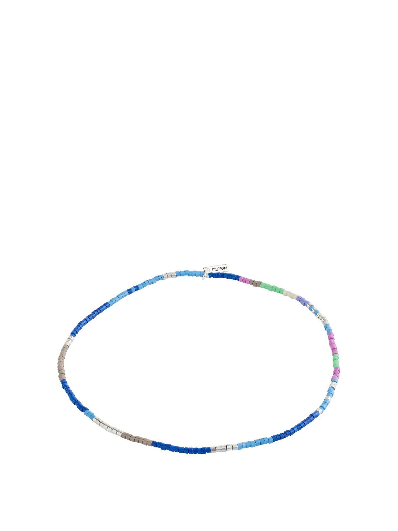 Pilgrim ALISON ankle chain blue, silver-plated