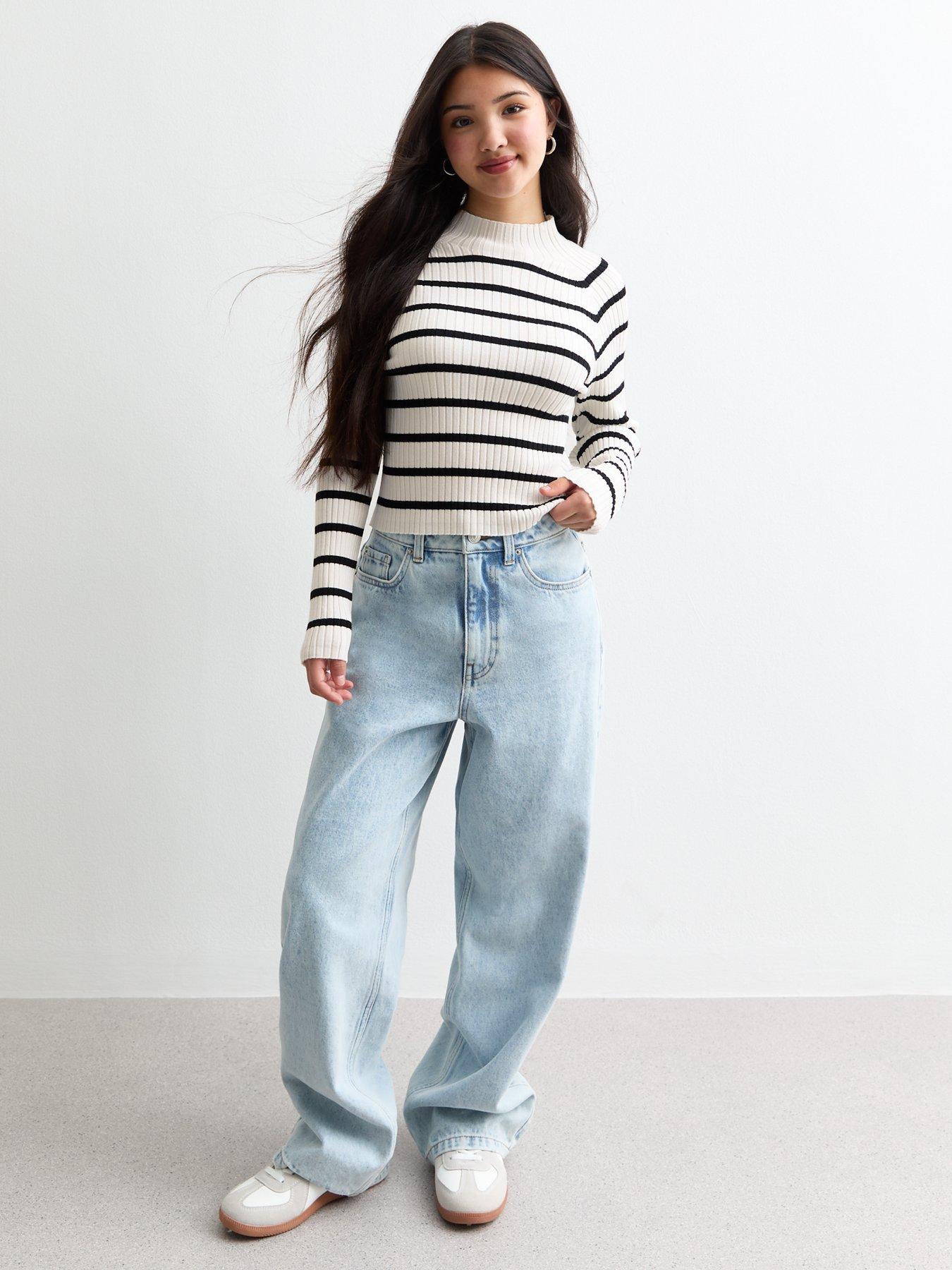 new-look-915-girls-white-ribbed-striped-jumperstillFront