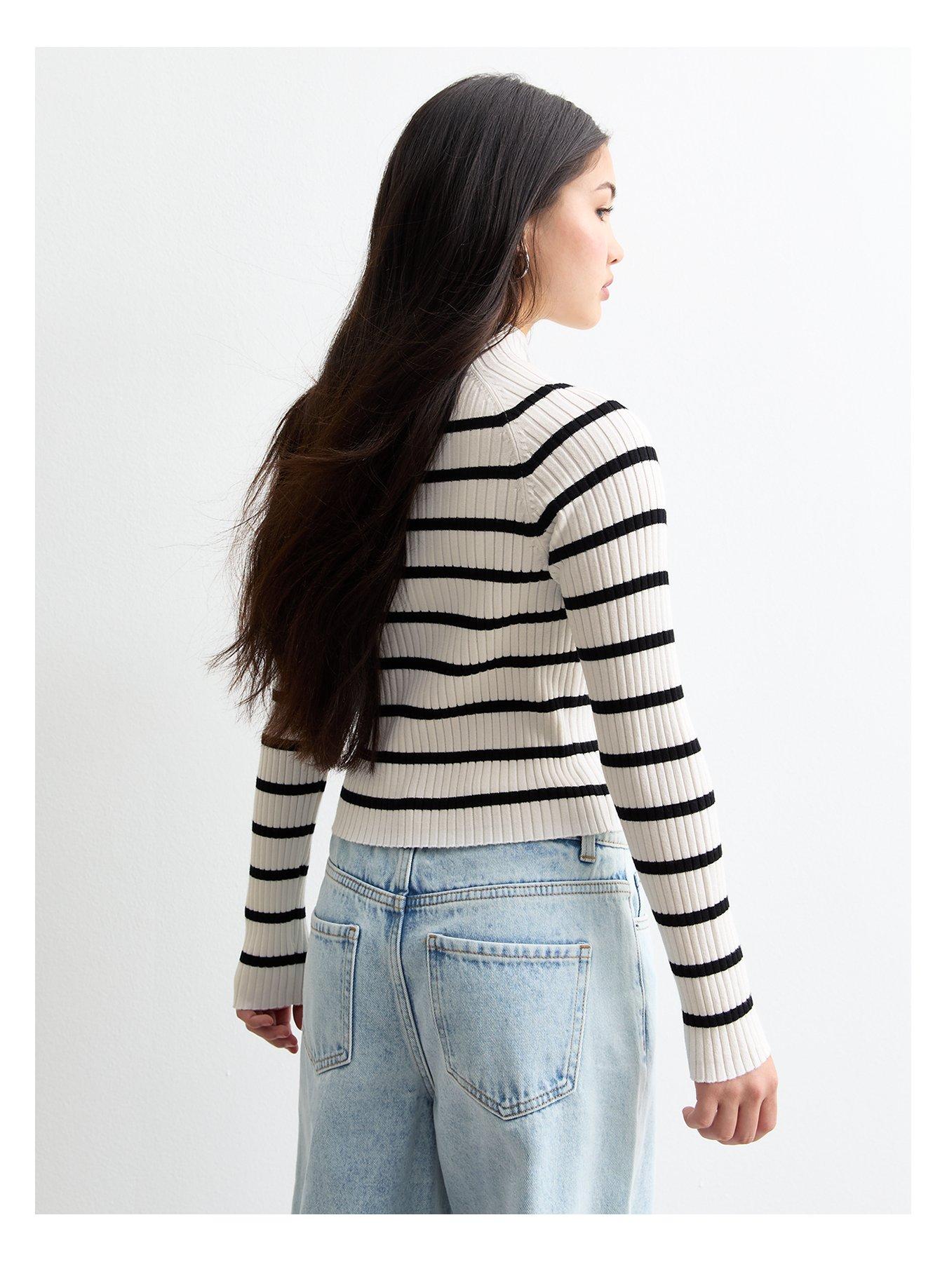 new-look-915-girls-white-ribbed-striped-jumperback