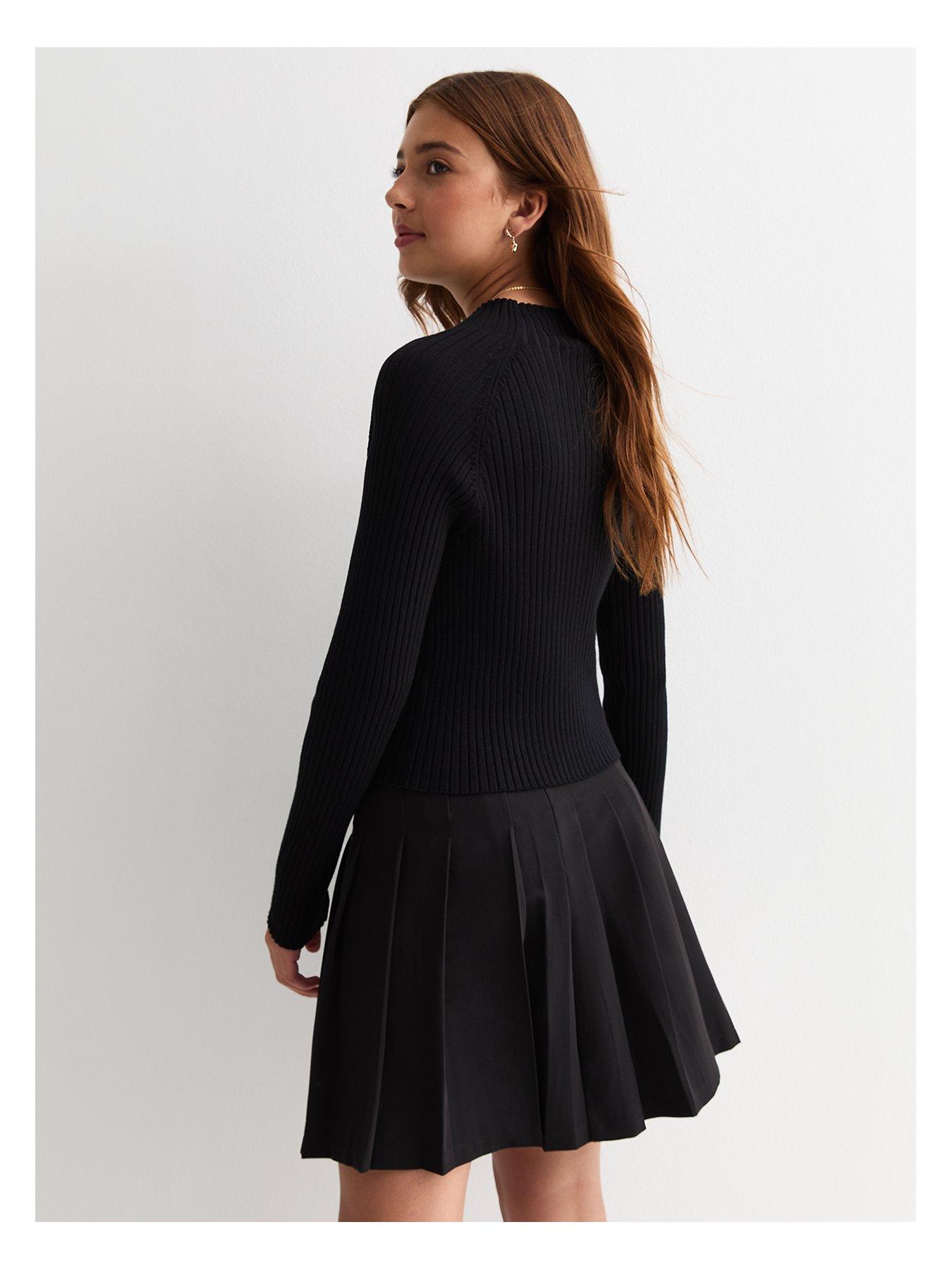 new-look-915-girls-black-slash-neck-ribbed-jumperback