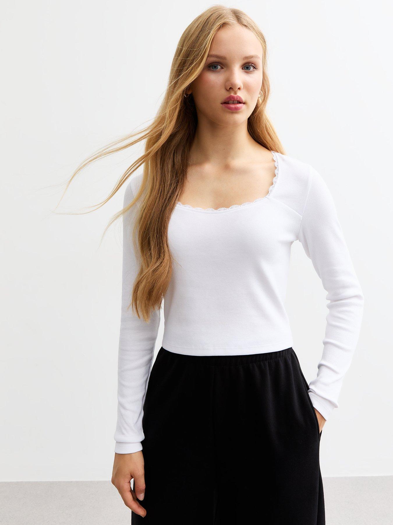 new-look-915-girls-white-scoop-neck-ribbed-jersey-top