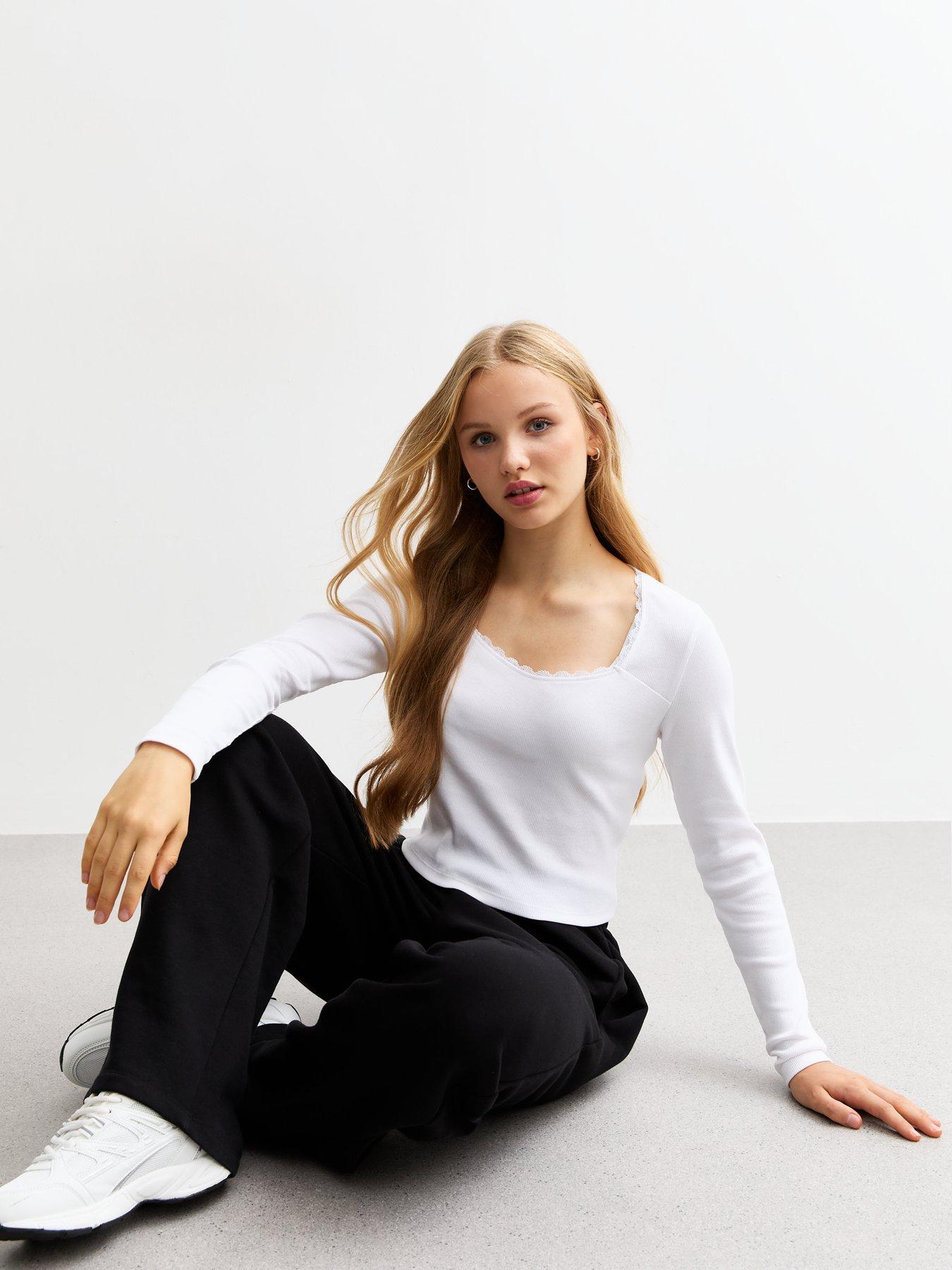 new-look-915-girls-white-scoop-neck-ribbed-jersey-topback