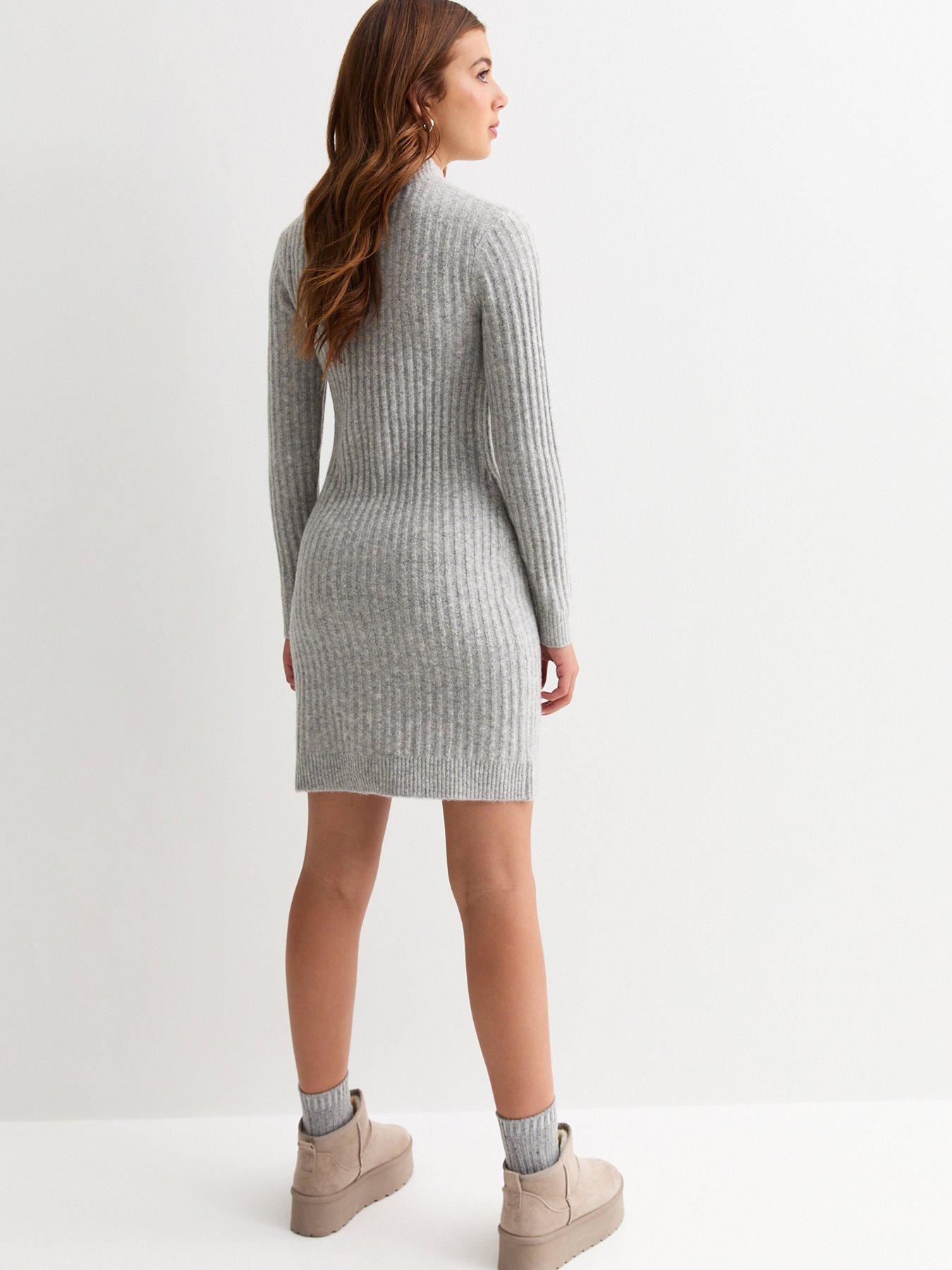 new-look-915-girls-grey-rib-knitted-dressback