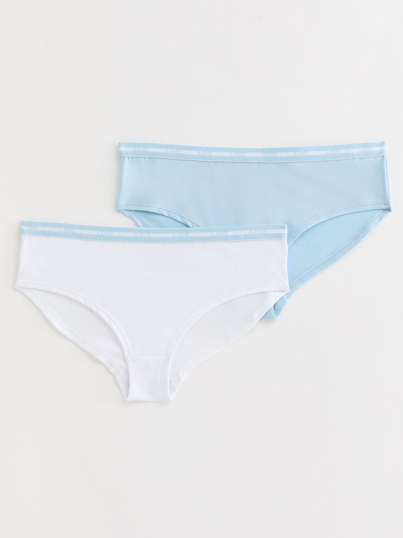 new-look-915-girls-pale-blue-2-pack-love-slogan-briefs