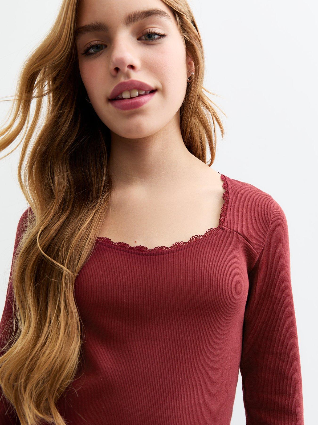 new-look-915-girls-burgundy-scoop-neck-ribbed-jersey-topoutfit