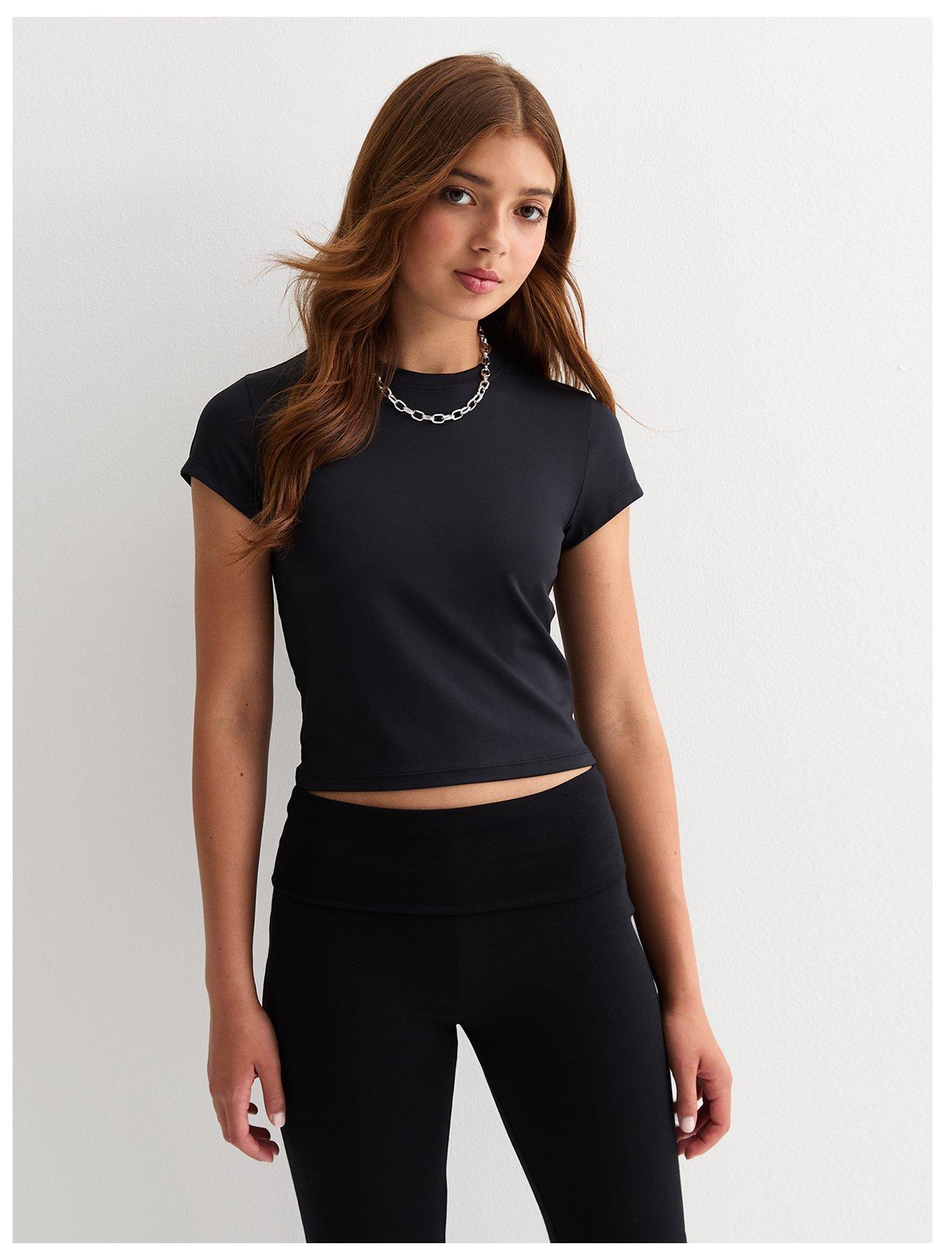 new-look-915-girls-black-slinky-baby-tee-t-shirtfront