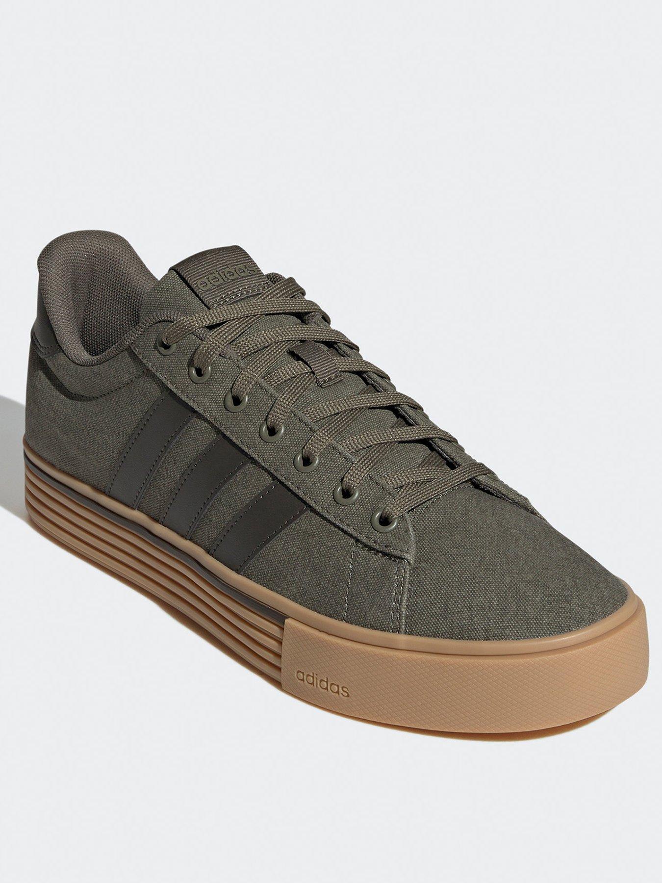 adidas-sportswear-mens-canvas-daily-40-trainers-khakistillFront